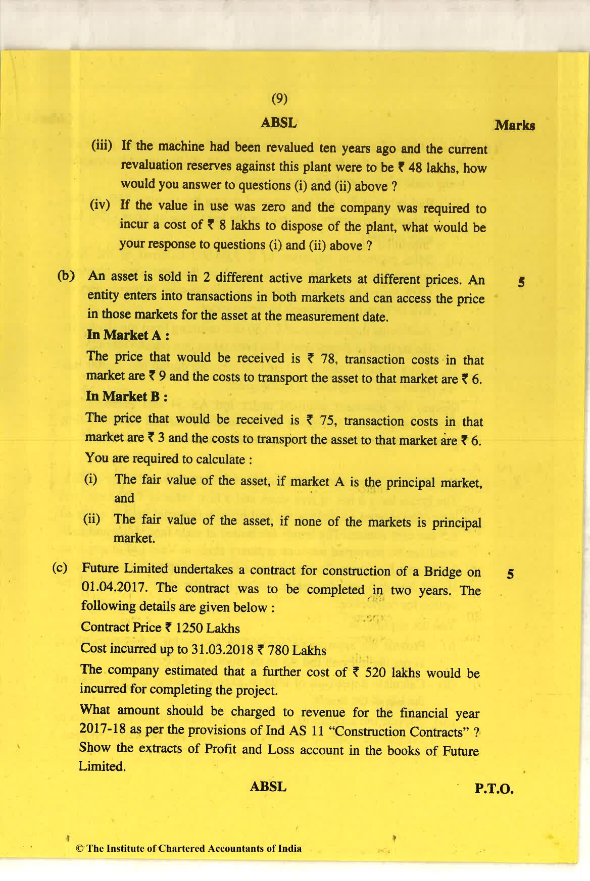CA Final Nov 2018 Question Paper - Paper 1 – Financial Reporting - Page 9
