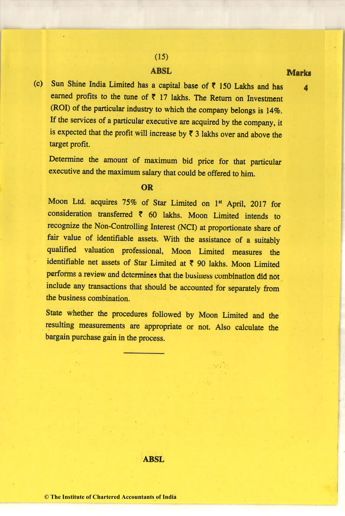 CA Final Nov 2018 Question Paper - Paper 1 – Financial Reporting - Page 15