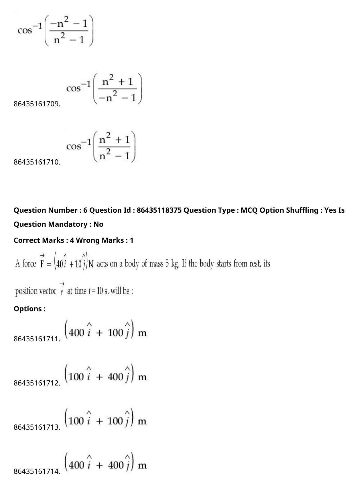 JEE Mains 2021: BTech	(Shift 2) 25-07-2021 Question Paper - Page 5