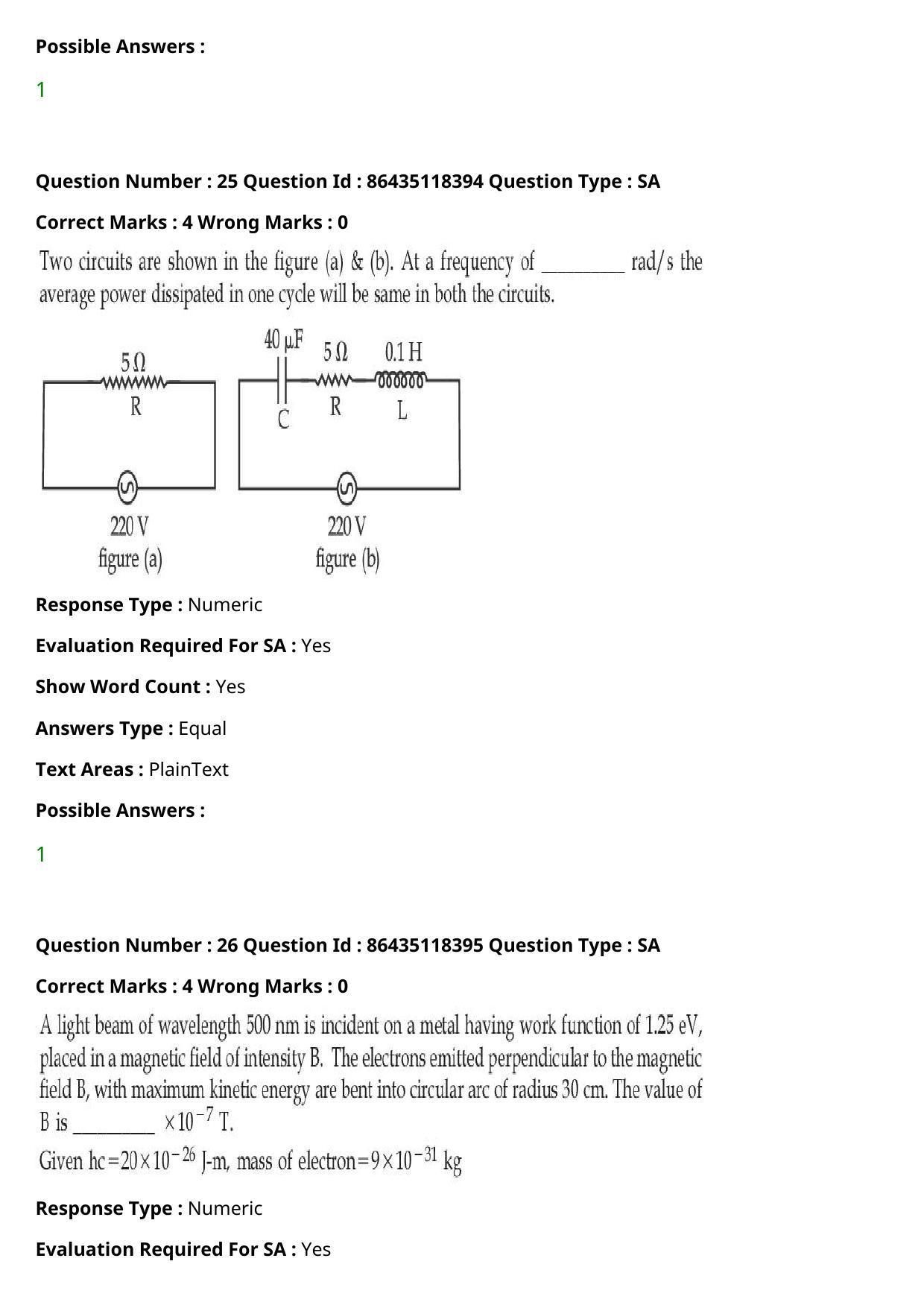 JEE Mains 2021: BTech	(Shift 2) 25-07-2021 Question Paper - Page 18