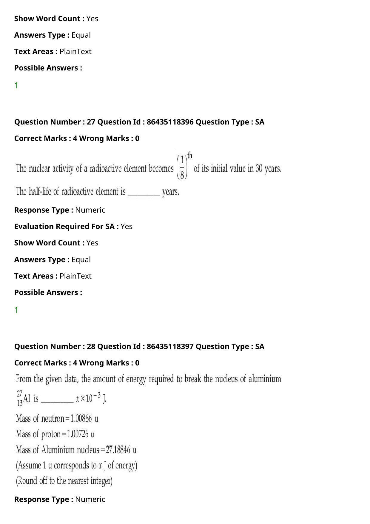 JEE Mains 2021: BTech	(Shift 2) 25-07-2021 Question Paper - Page 19