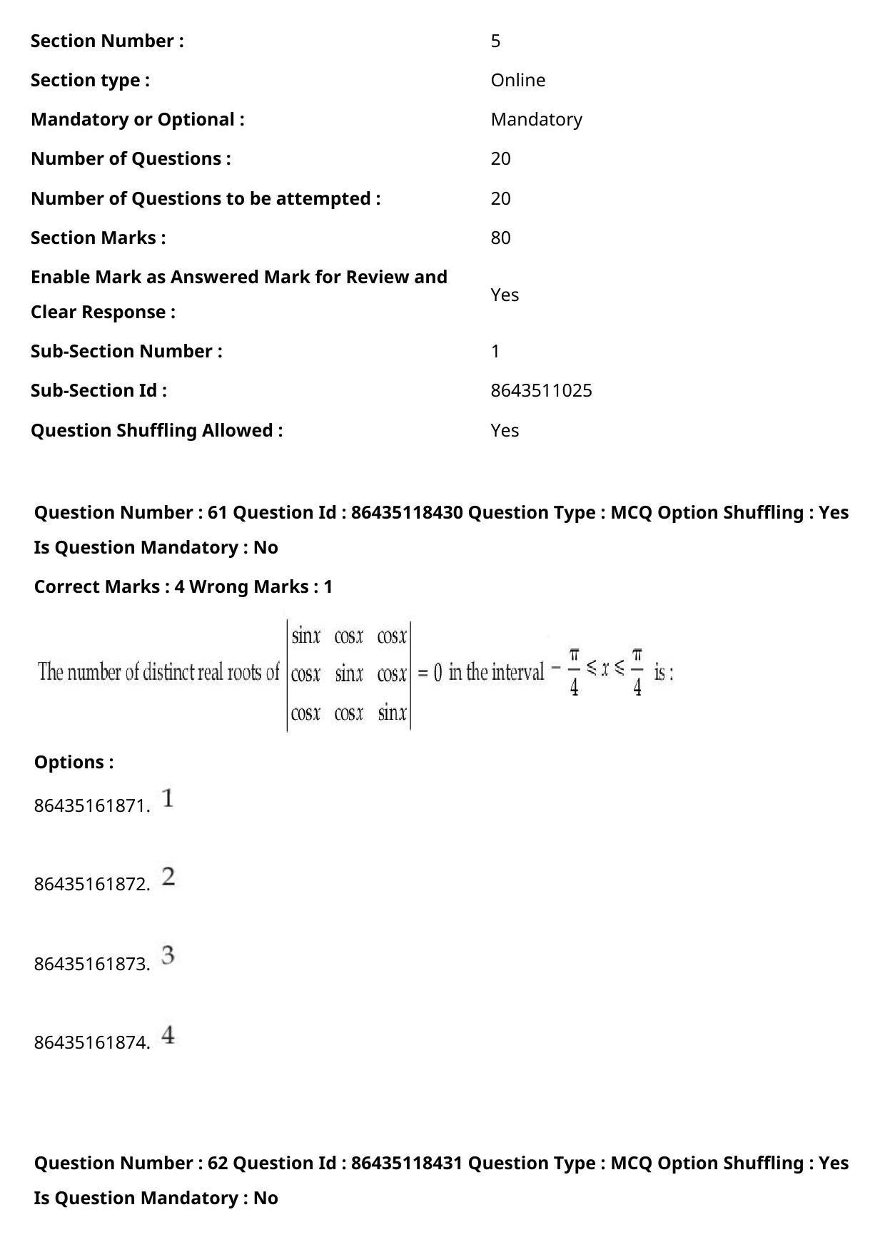 JEE Mains 2021: BTech	(Shift 2) 25-07-2021 Question Paper - Page 40
