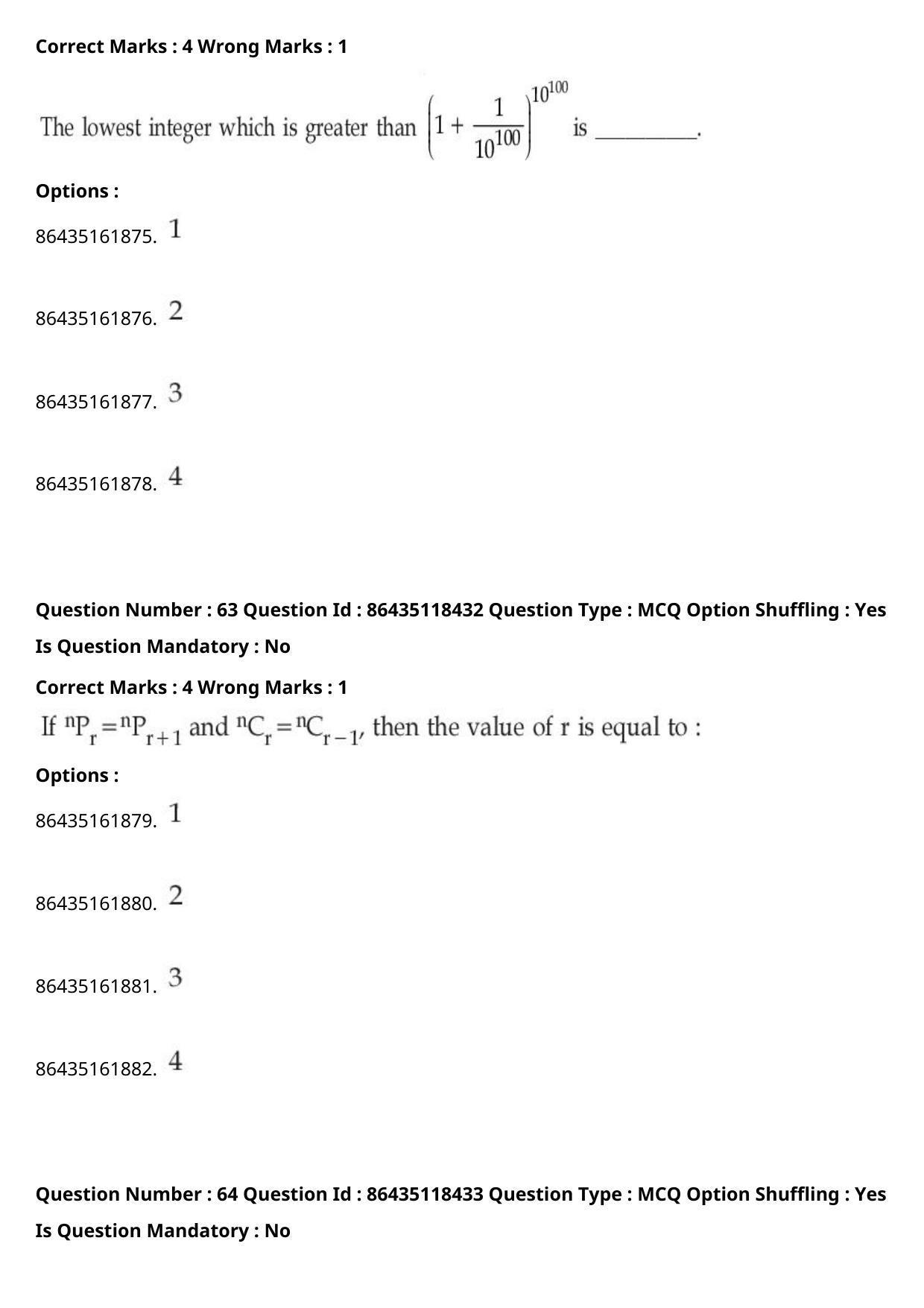 JEE Mains 2021: BTech	(Shift 2) 25-07-2021 Question Paper - Page 41