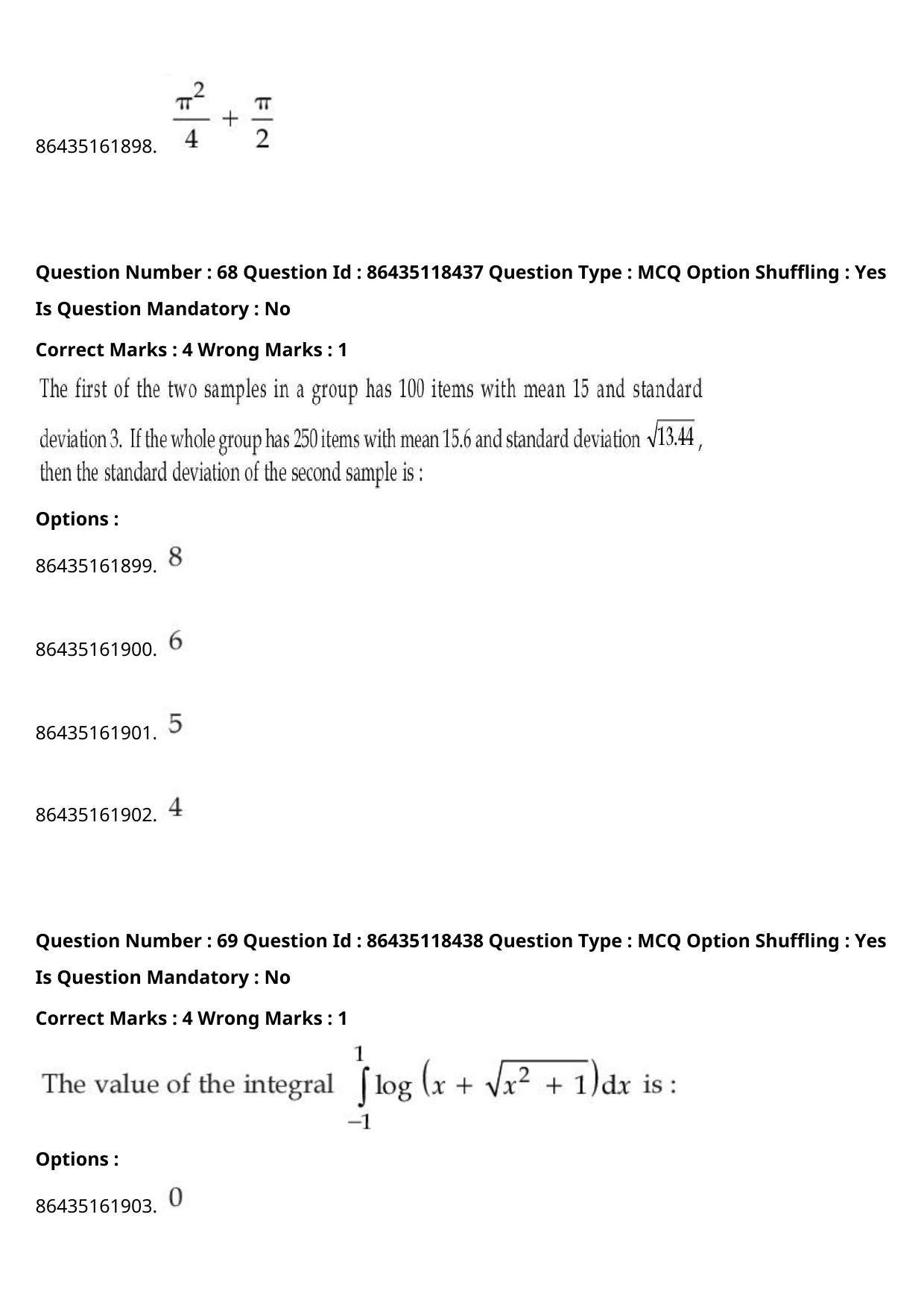 JEE Mains 2021: BTech	(Shift 2) 25-07-2021 Question Paper - Page 44