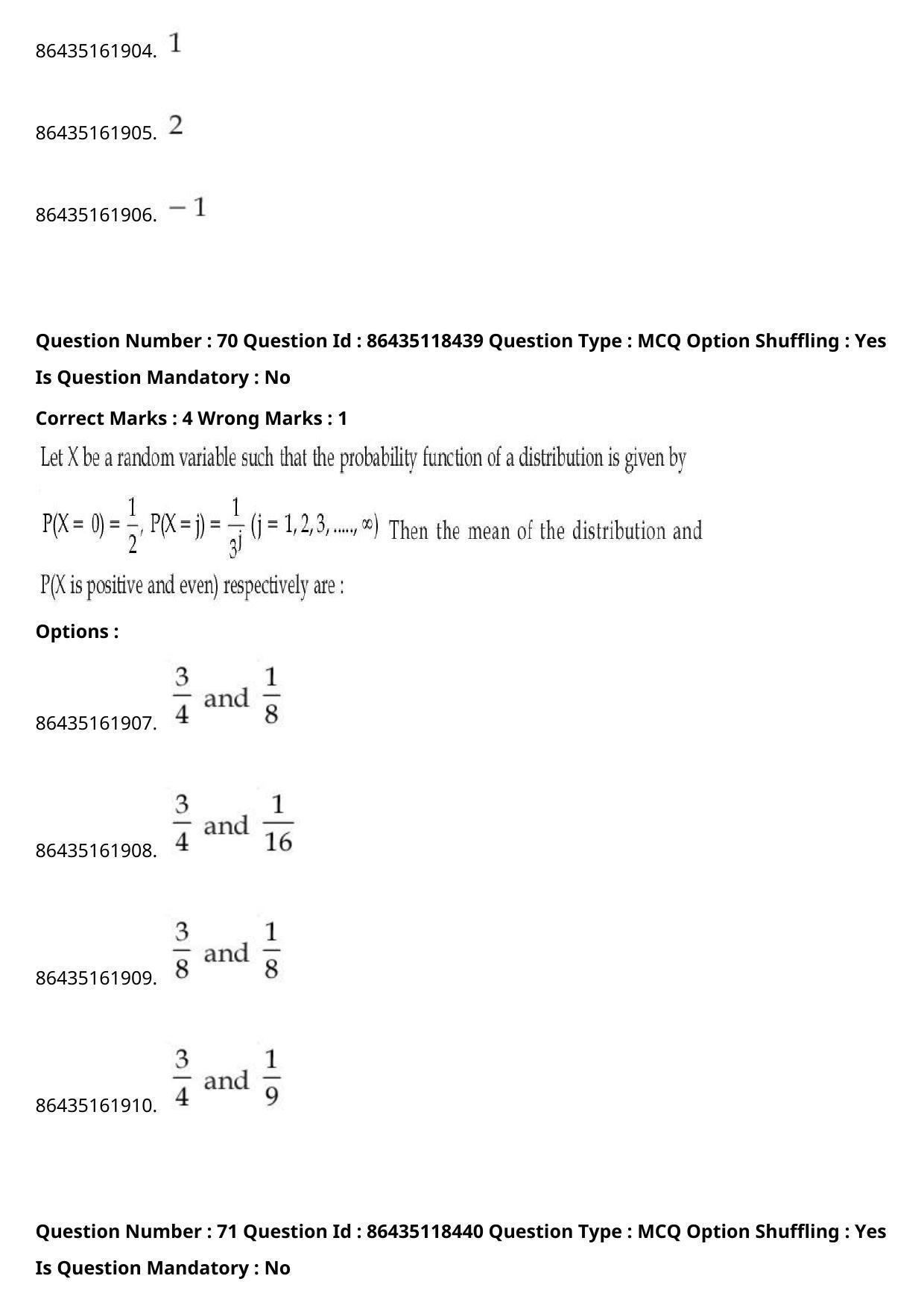 JEE Mains 2021: BTech	(Shift 2) 25-07-2021 Question Paper - Page 45