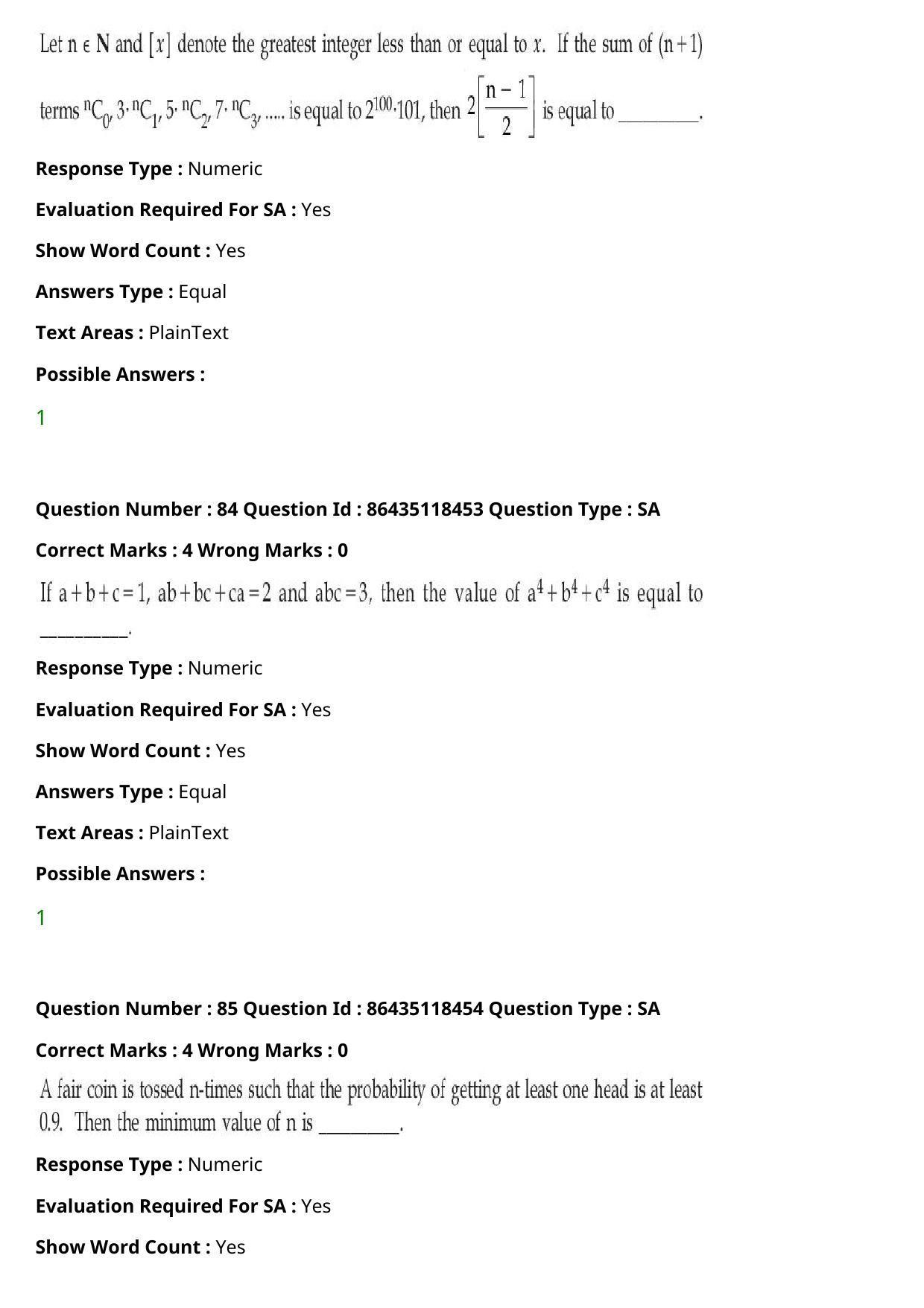 JEE Mains 2021: BTech	(Shift 2) 25-07-2021 Question Paper - Page 53