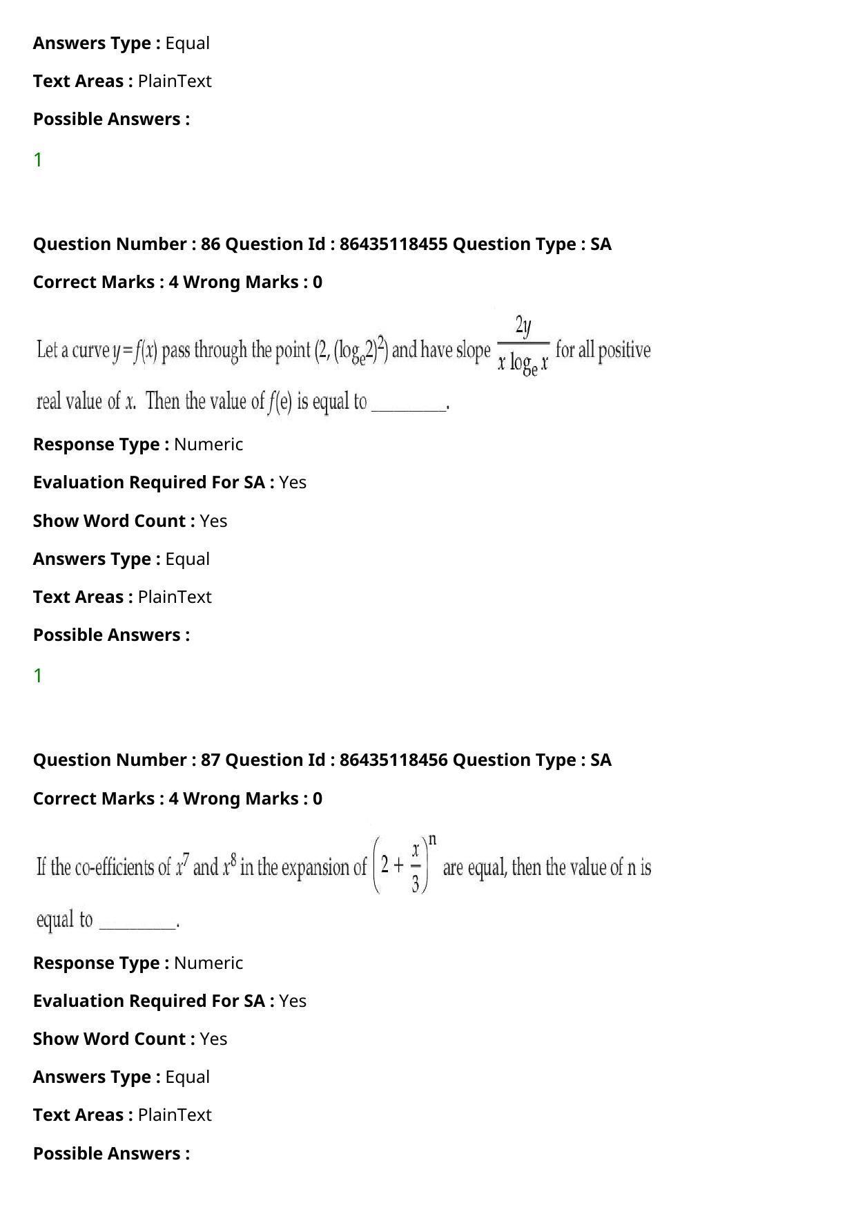 JEE Mains 2021: BTech	(Shift 2) 25-07-2021 Question Paper - Page 54