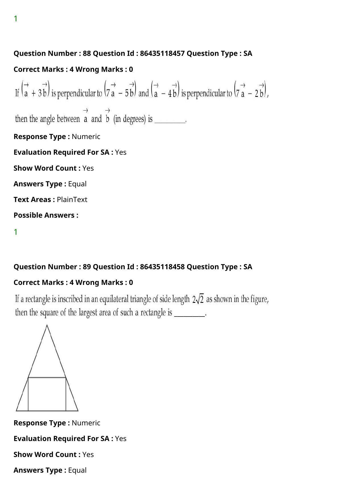 JEE Mains 2021: BTech	(Shift 2) 25-07-2021 Question Paper - Page 55