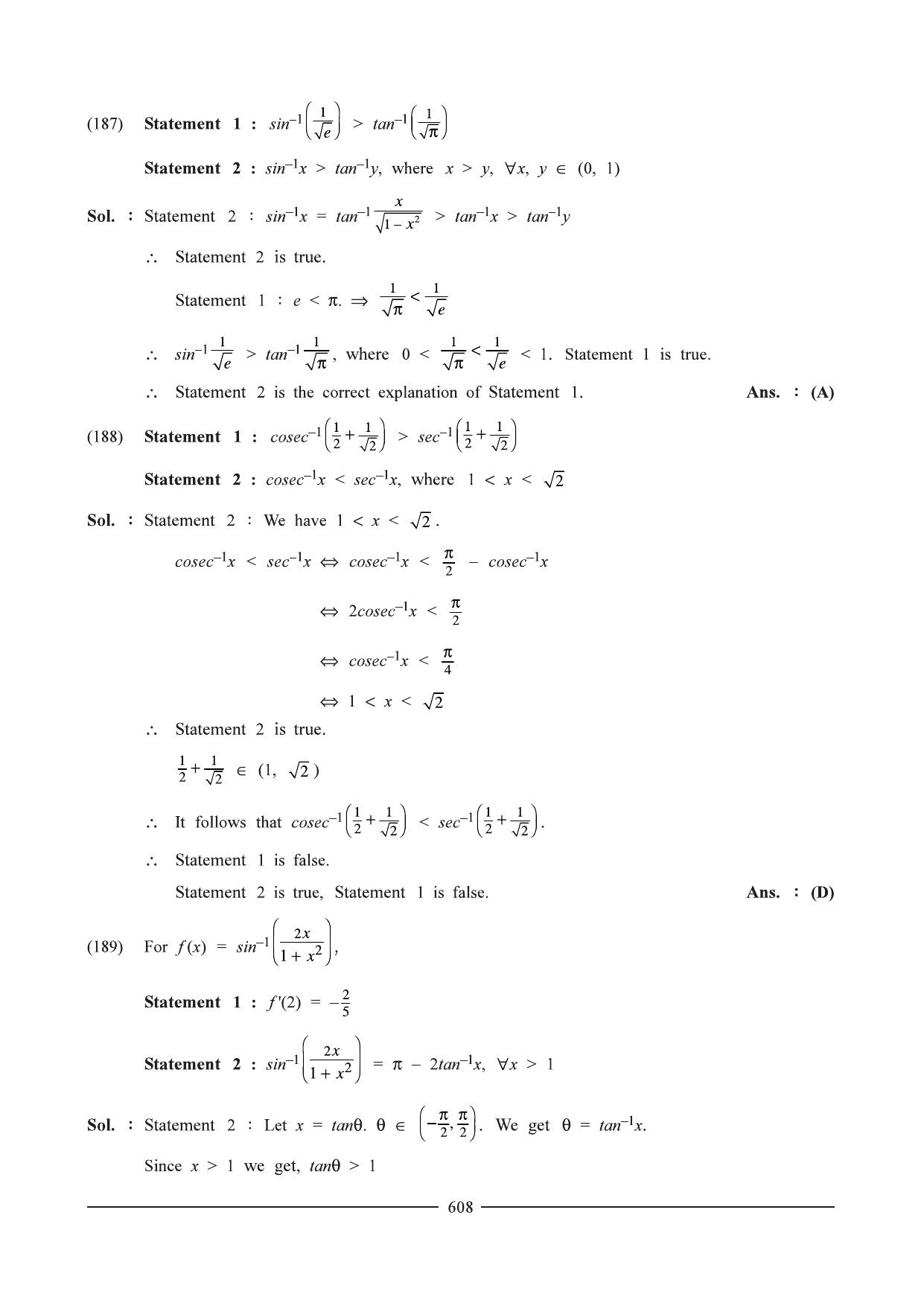 GSEB HSC Maths 1 Question Paper - Chapter 12 - Page 84