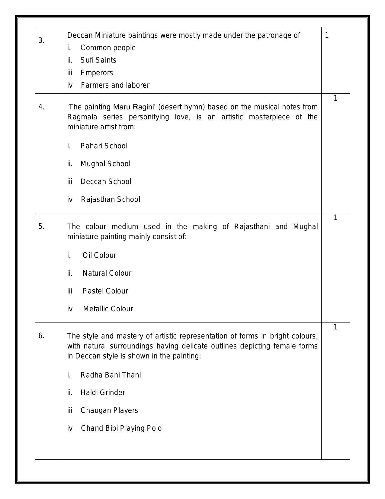 CBSE Class 12 Sculpture Sample Paper 2024 - Page 2