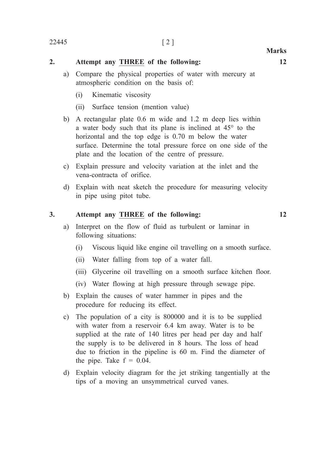MSBTE Summer Question Paper 2019 - FMM - Page 2
