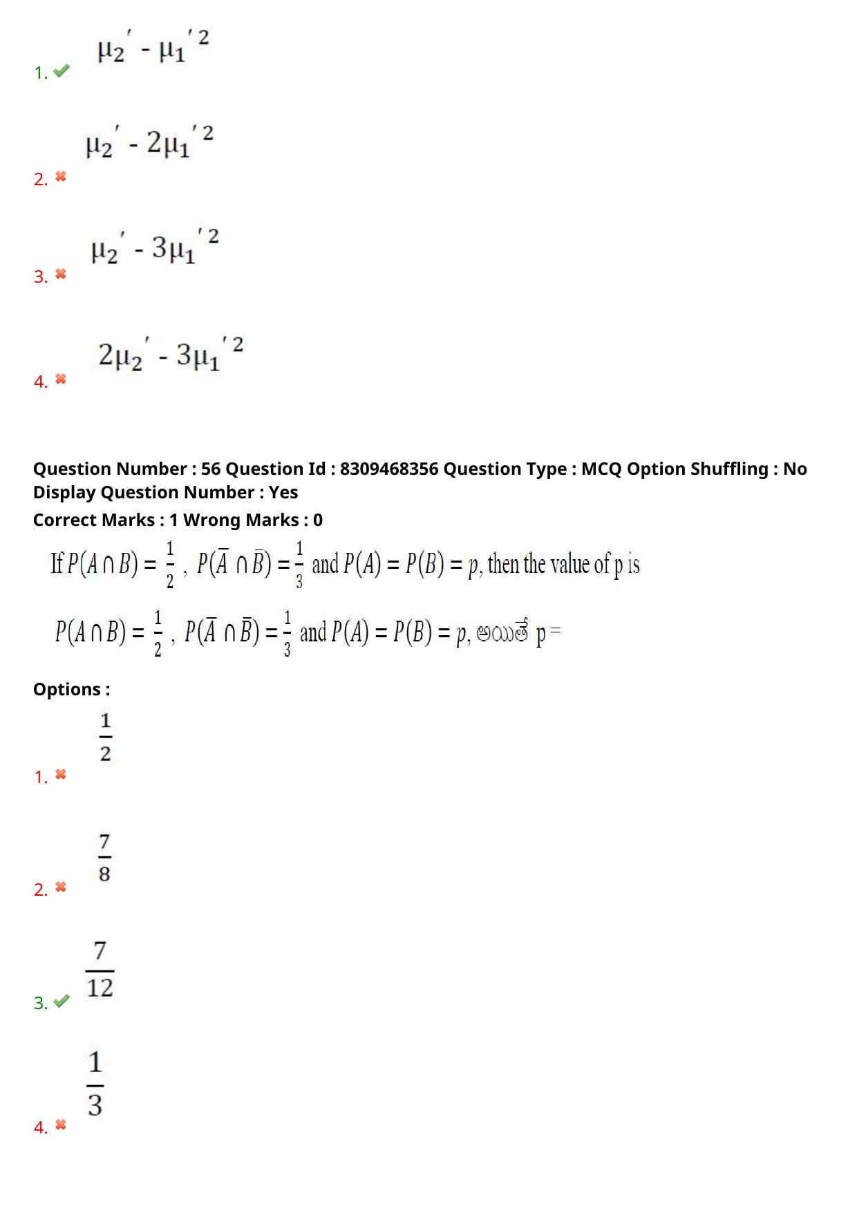 APPGCET 2024 Statistics Paper with Answer Key - Page 40