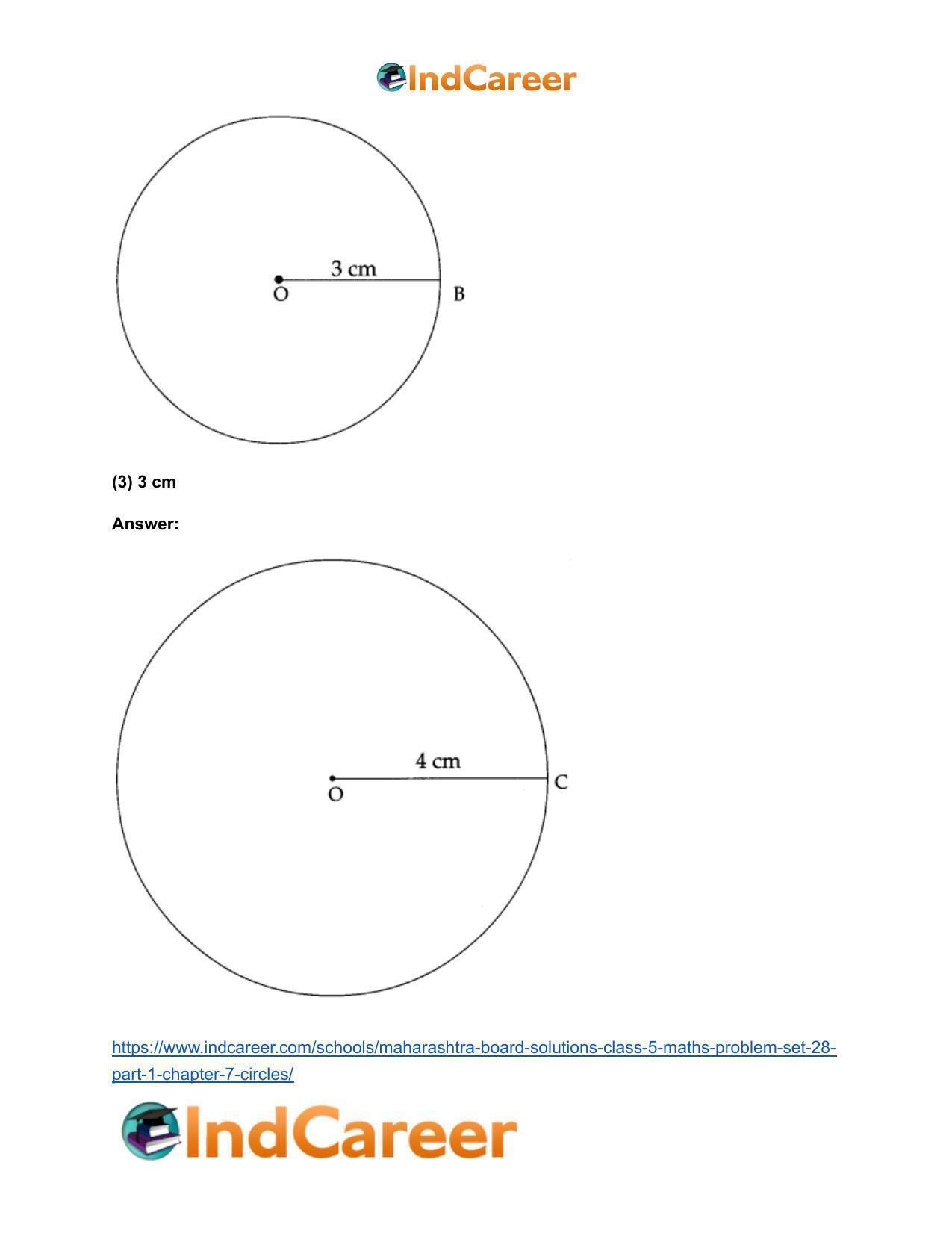 Maharashtra Board Solutions Class 5-Maths (Problem Set 28) - Part 1: Chapter 7- Circles - Page 3