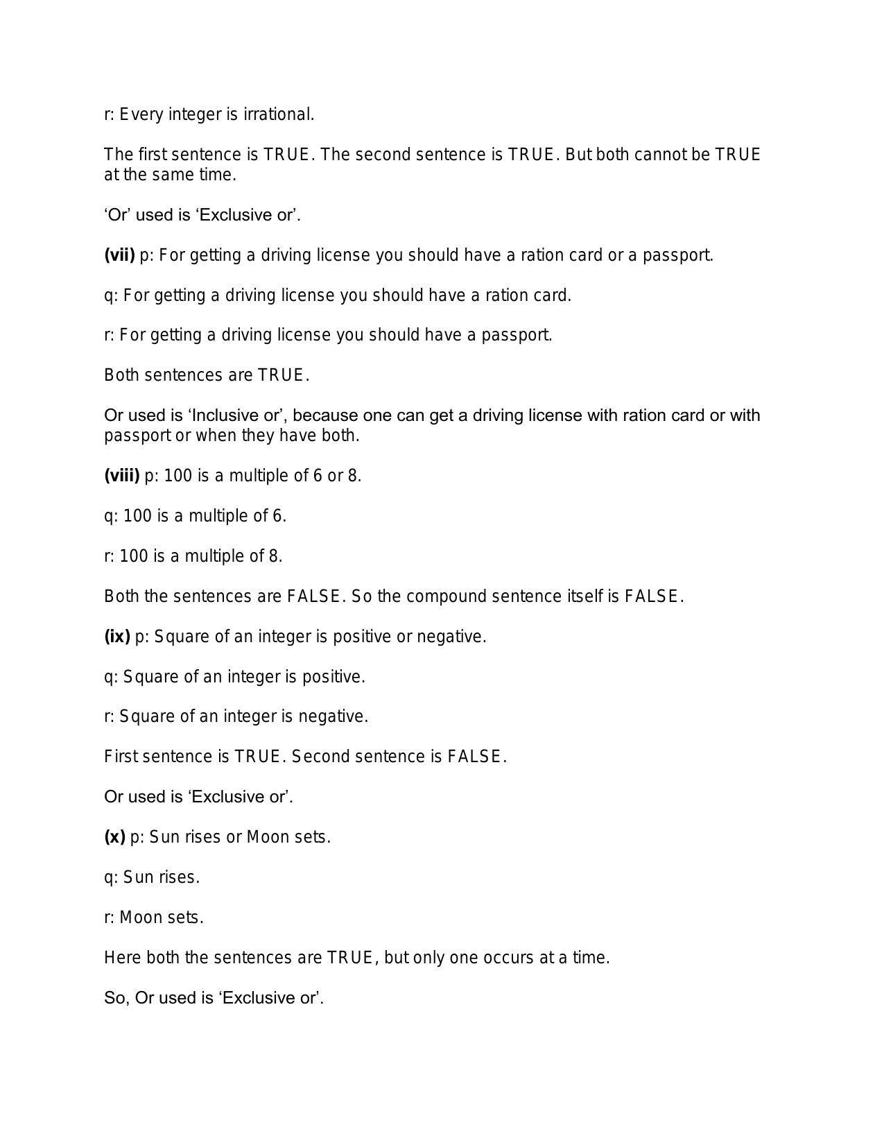 Chapter 29: Mathematical Reasoning: RS Aggarwal Class 11 Solutions  - Page 12