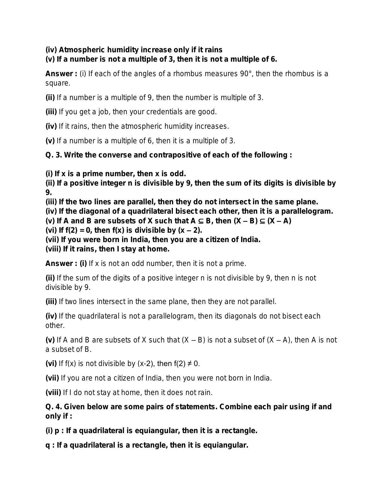 Chapter 29: Mathematical Reasoning: RS Aggarwal Class 11 Solutions  - Page 17