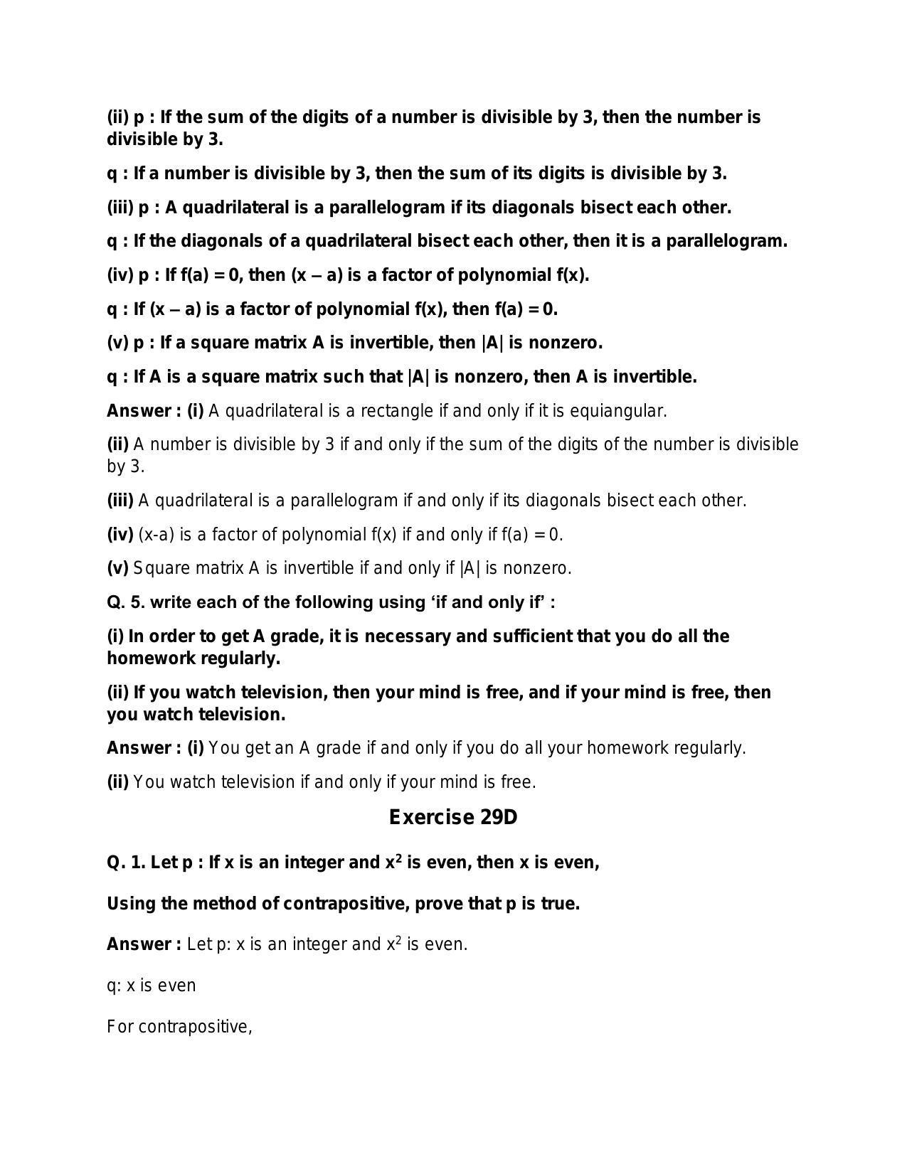 Chapter 29: Mathematical Reasoning: RS Aggarwal Class 11 Solutions  - Page 18