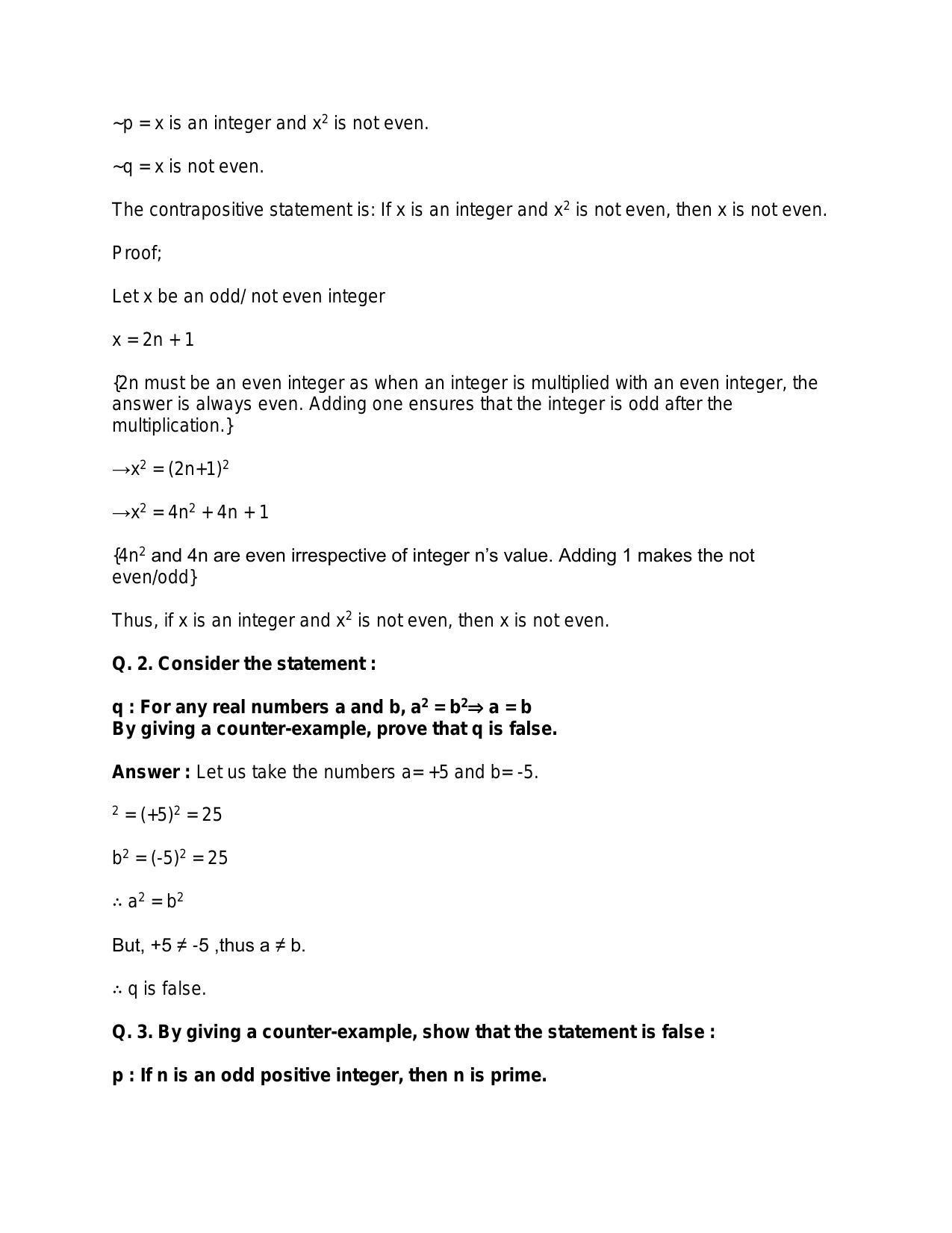 Chapter 29: Mathematical Reasoning: RS Aggarwal Class 11 Solutions  - Page 19