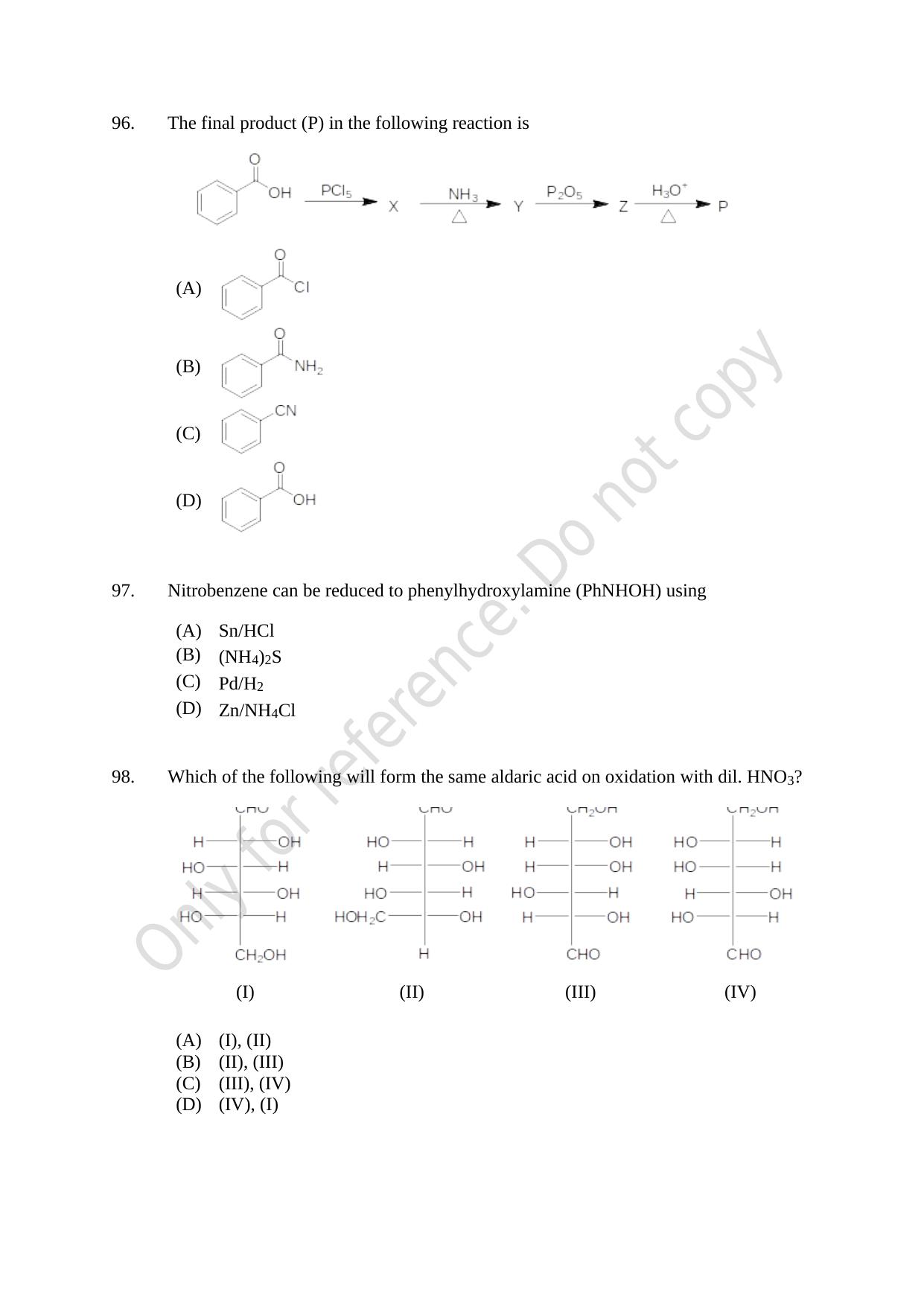 CUSAT CAT 2021 Chemistry Question Paper - Page 26
