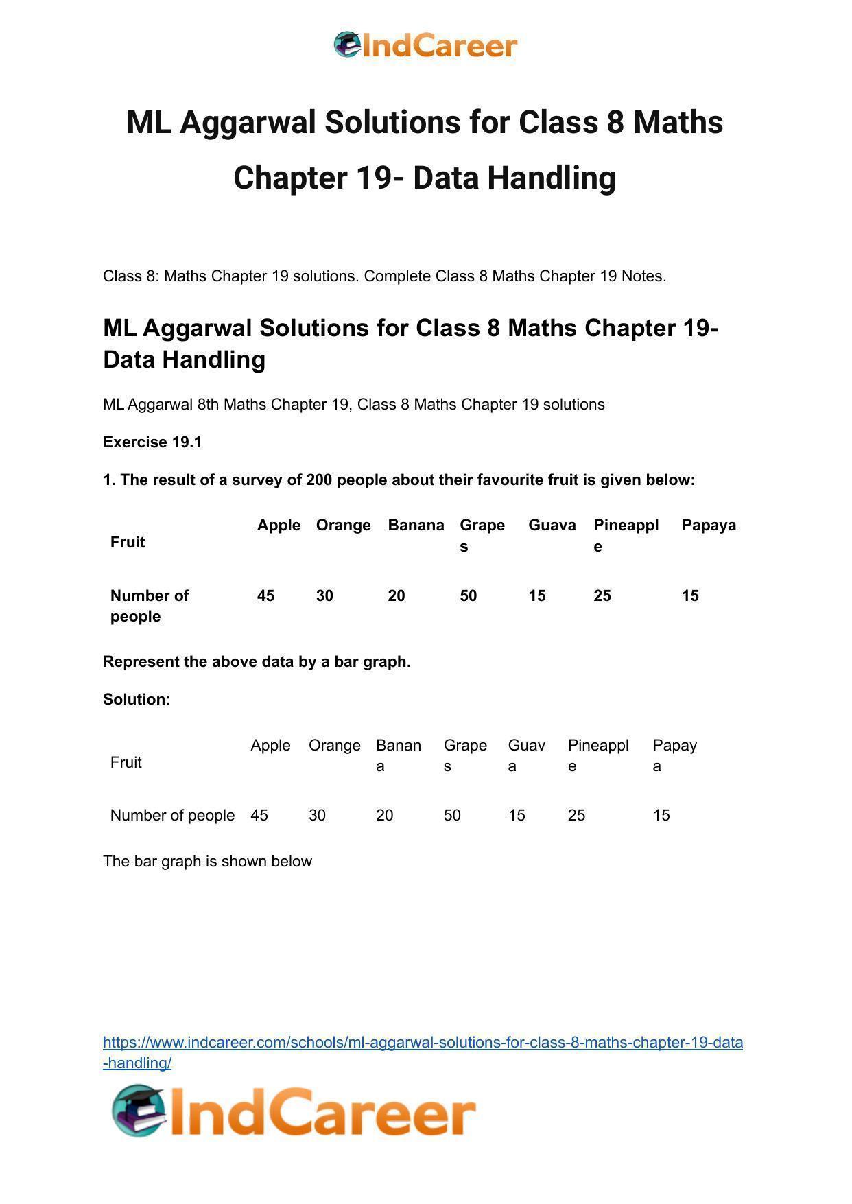ML Aggarwal Solutions for Class 8 Maths Chapter 19- Data Handling - Page 2