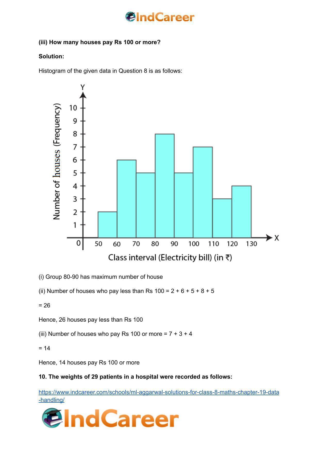 ML Aggarwal Solutions for Class 8 Maths Chapter 19- Data Handling - Page 9