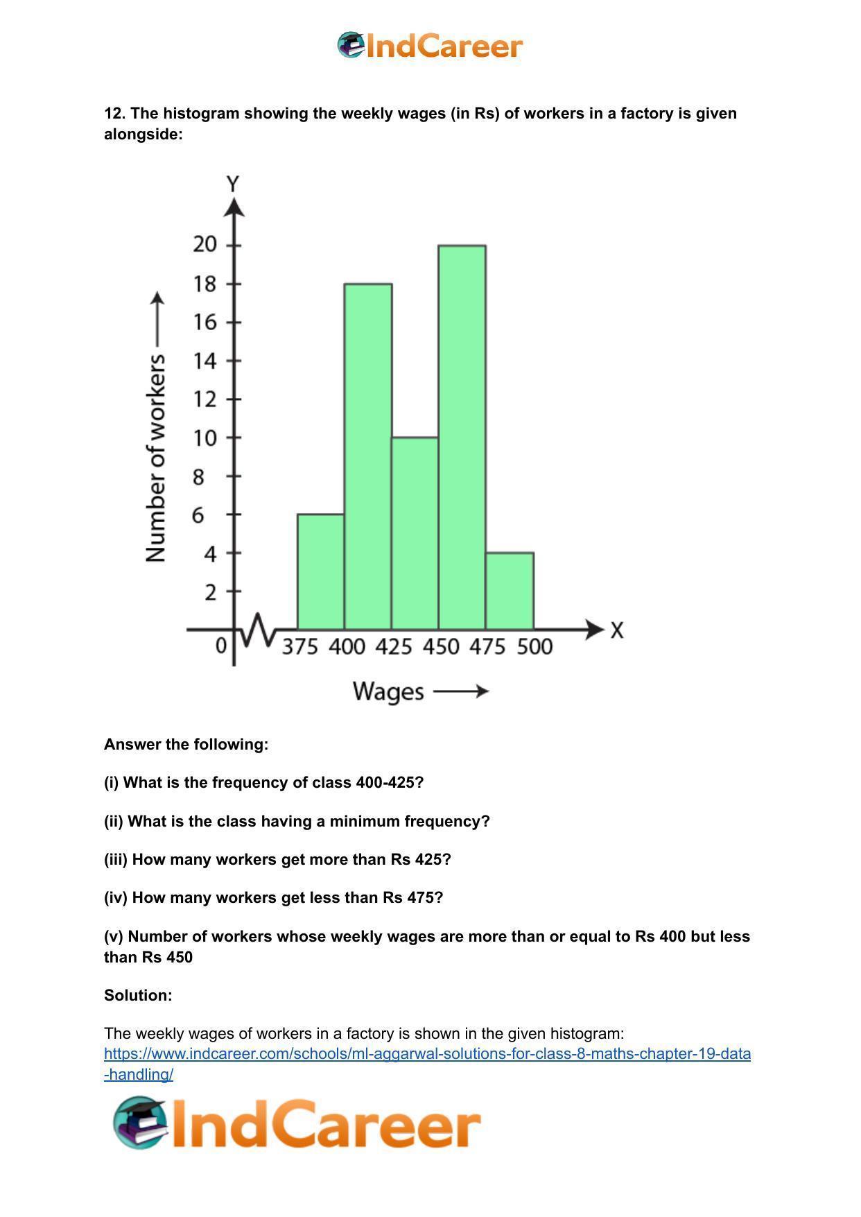 ML Aggarwal Solutions for Class 8 Maths Chapter 19- Data Handling - Page 12