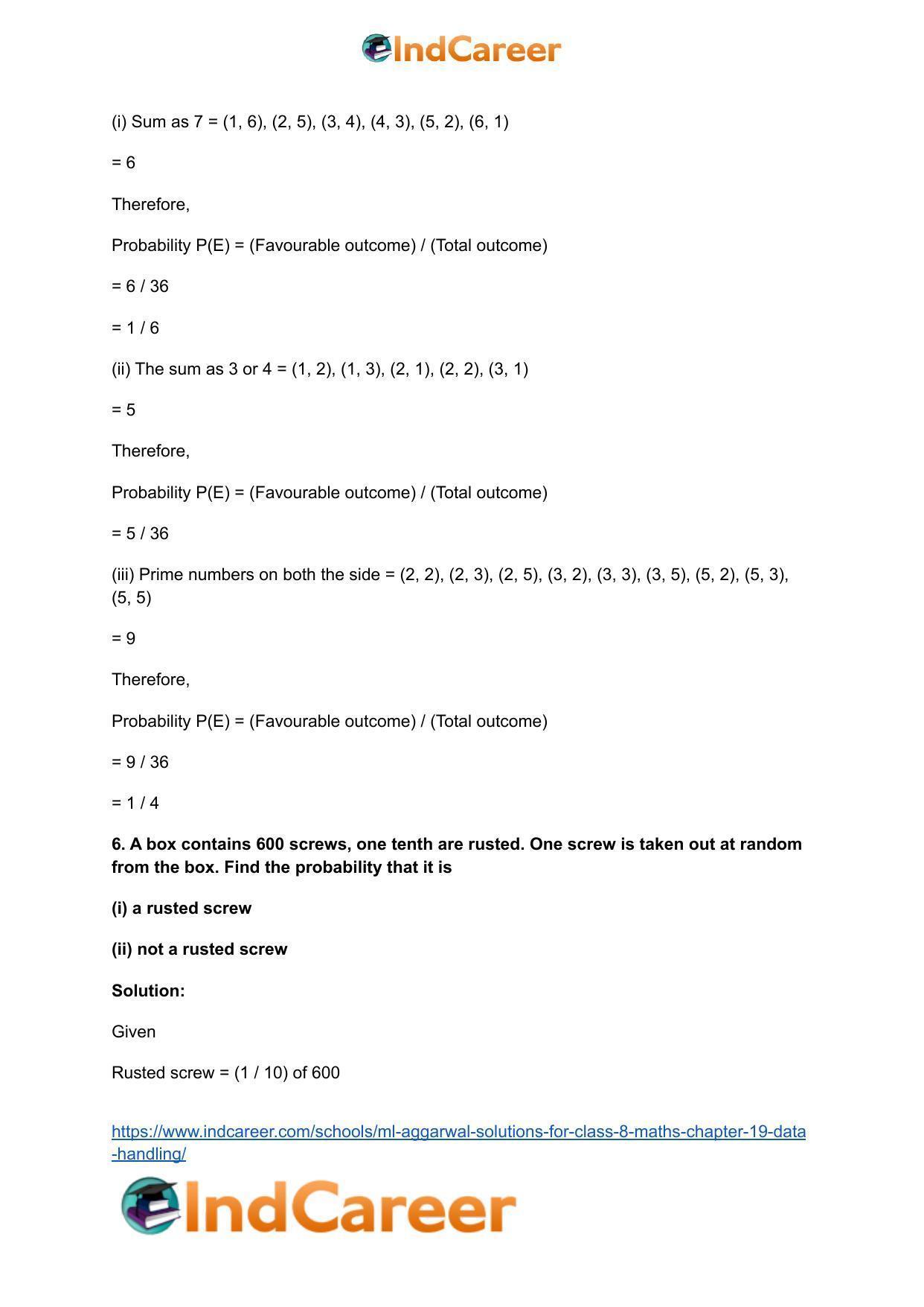 ML Aggarwal Solutions for Class 8 Maths Chapter 19- Data Handling - Page 30