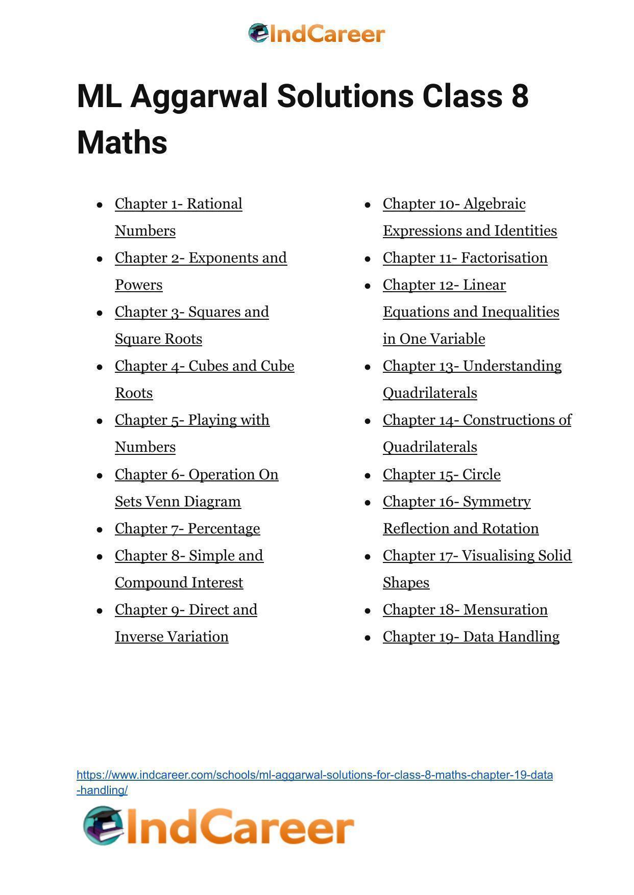 ML Aggarwal Solutions for Class 8 Maths Chapter 19- Data Handling - Page 37