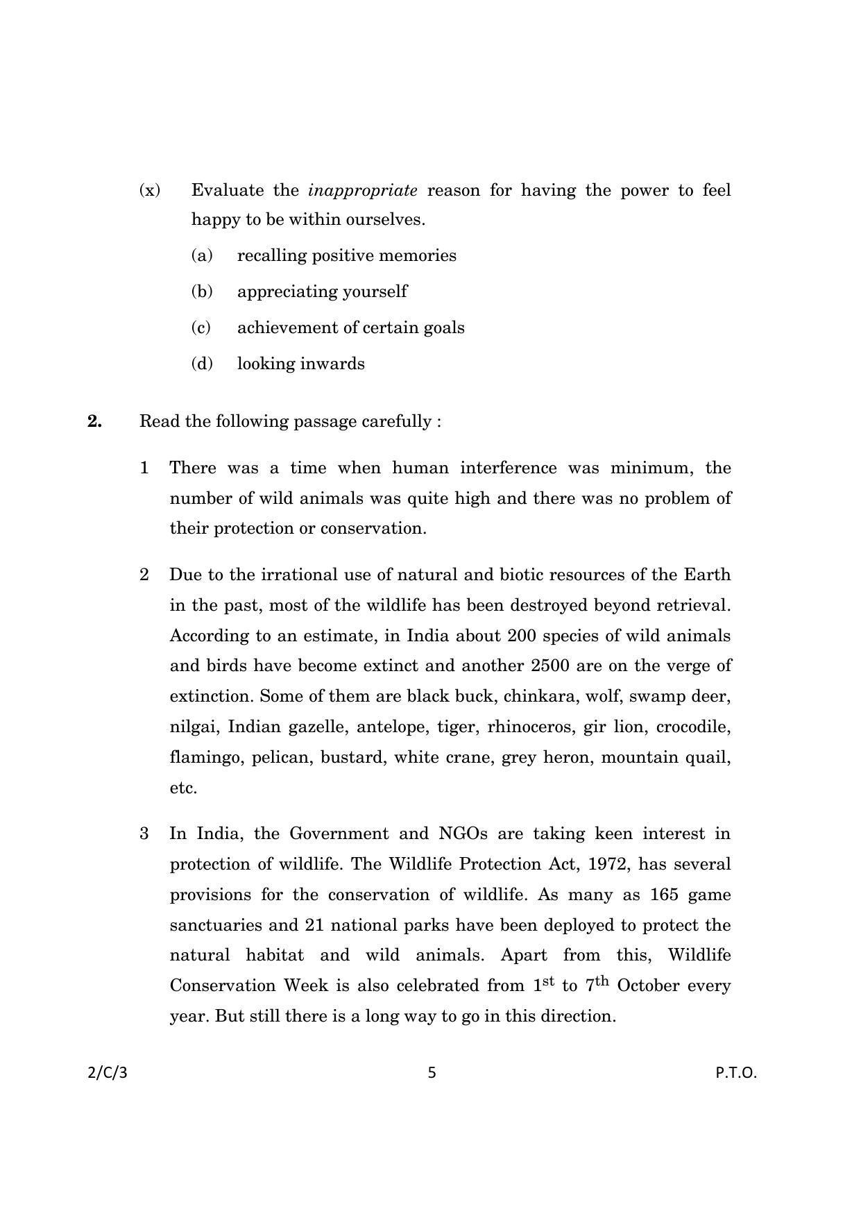 CBSE Class 10 2-3_English Language And Literature 2023 (Compartment) Question Paper - Page 5
