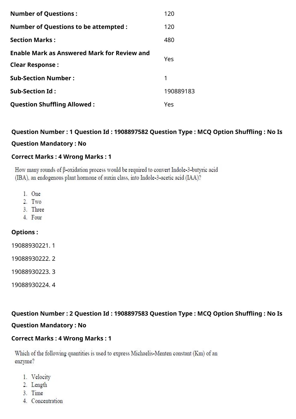 ICAR AIEEA PG 2021 PLANT BIOTECHNOLOGY Question Paper - Page 2