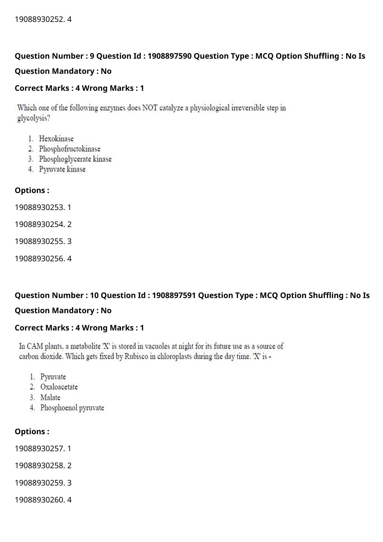 ICAR AIEEA PG 2021 PLANT BIOTECHNOLOGY Question Paper - Page 6