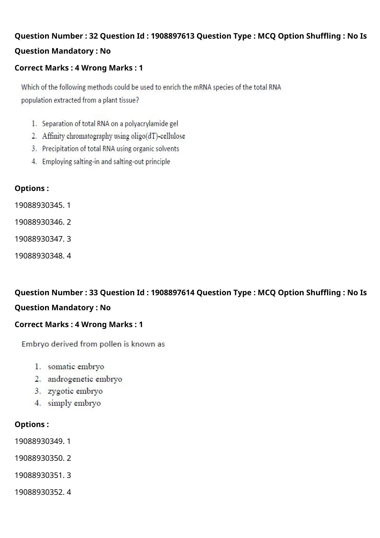 ICAR AIEEA PG 2021 PLANT BIOTECHNOLOGY Question Paper - Page 19