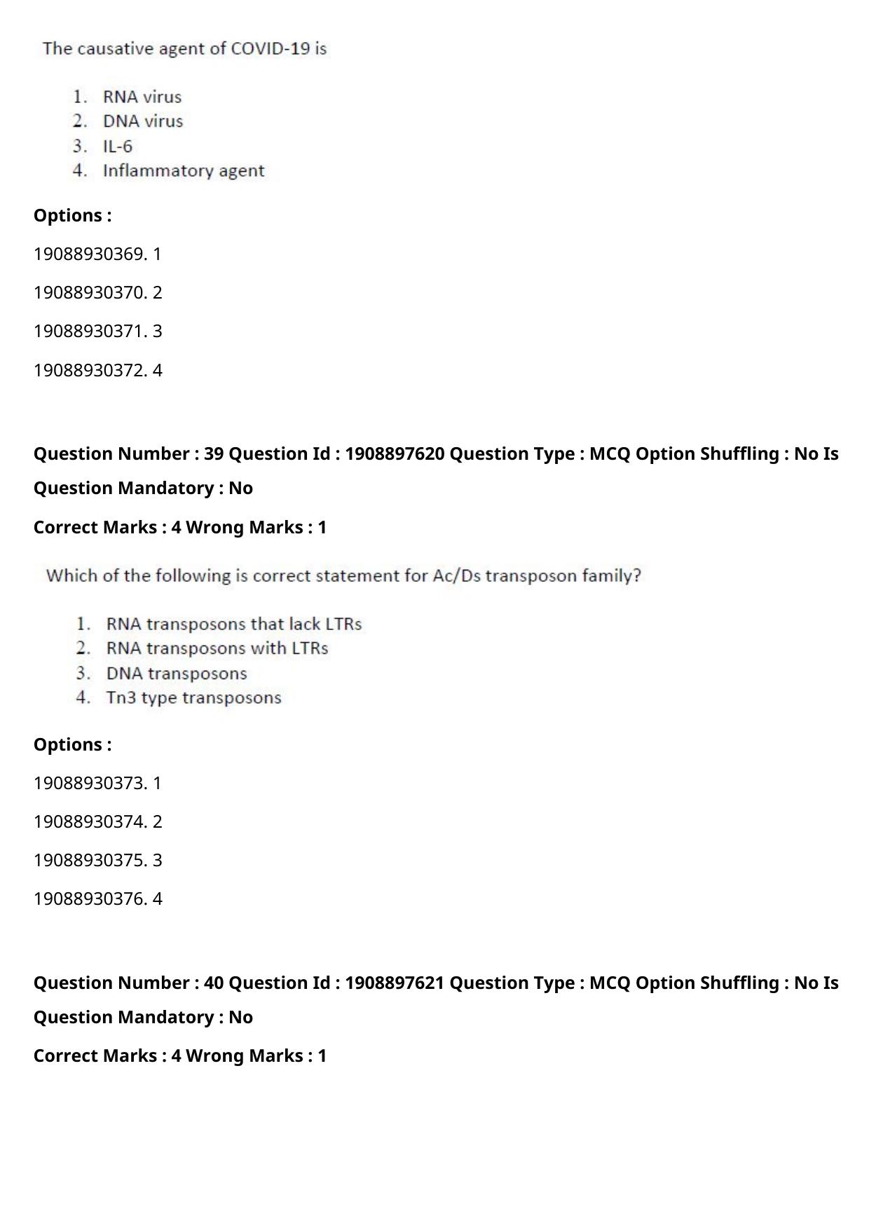 ICAR AIEEA PG 2021 PLANT BIOTECHNOLOGY Question Paper - Page 22