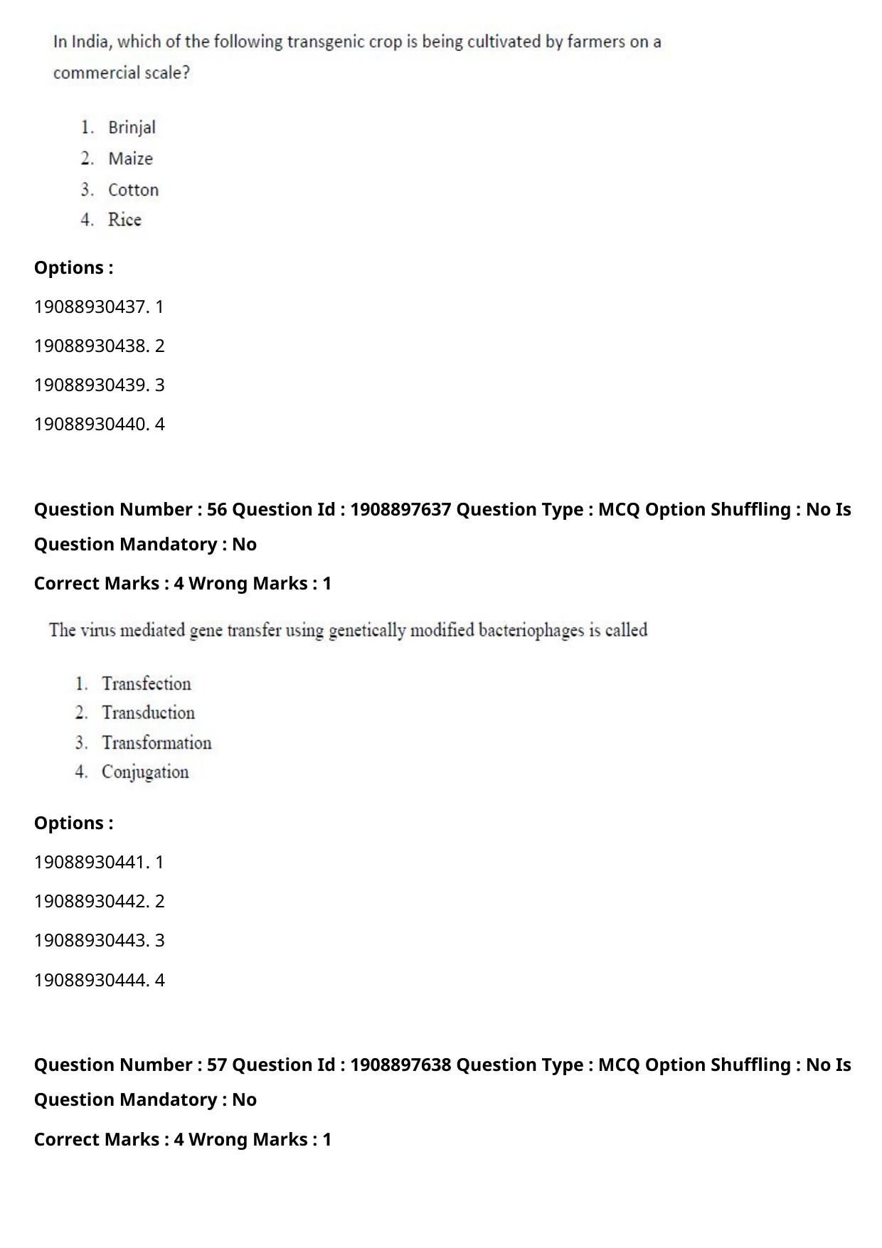 ICAR AIEEA PG 2021 PLANT BIOTECHNOLOGY Question Paper - Page 33