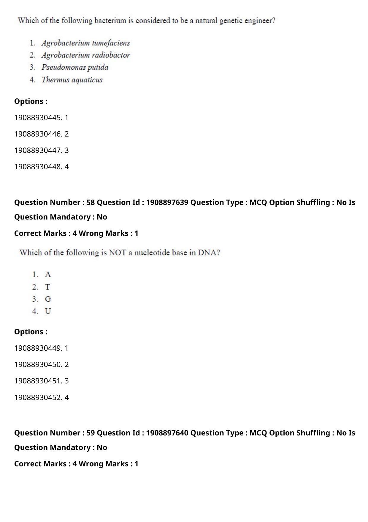 ICAR AIEEA PG 2021 PLANT BIOTECHNOLOGY Question Paper - Page 34