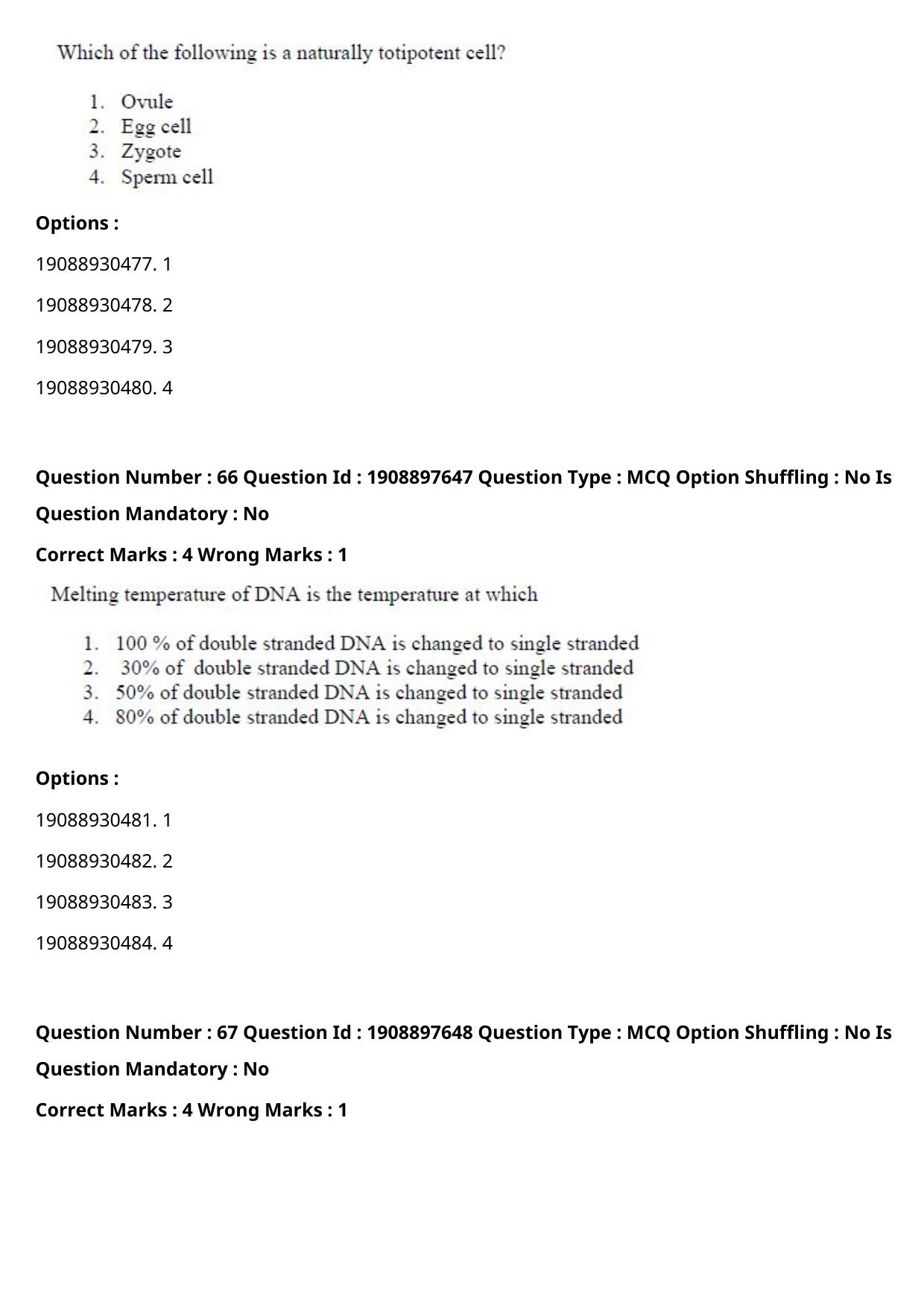 ICAR AIEEA PG 2021 PLANT BIOTECHNOLOGY Question Paper - Page 38