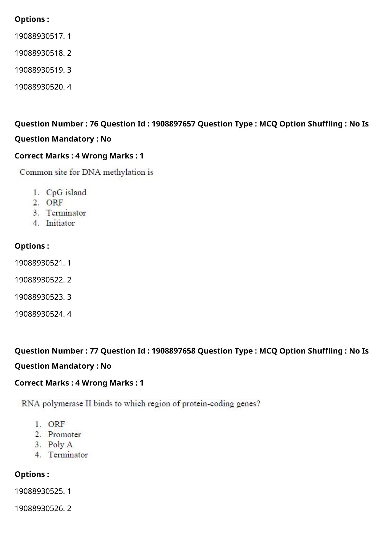 ICAR AIEEA PG 2021 PLANT BIOTECHNOLOGY Question Paper - Page 43