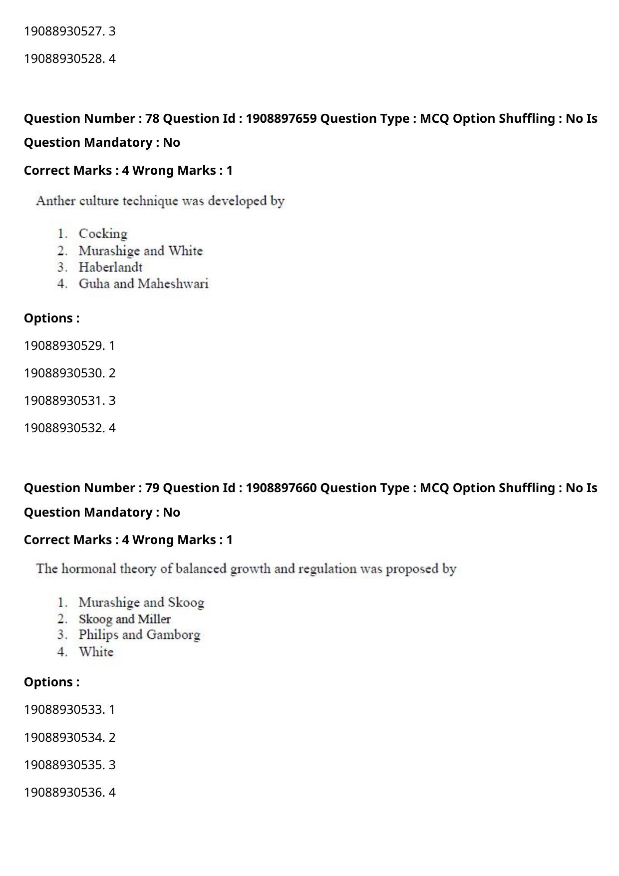 ICAR AIEEA PG 2021 PLANT BIOTECHNOLOGY Question Paper - Page 44