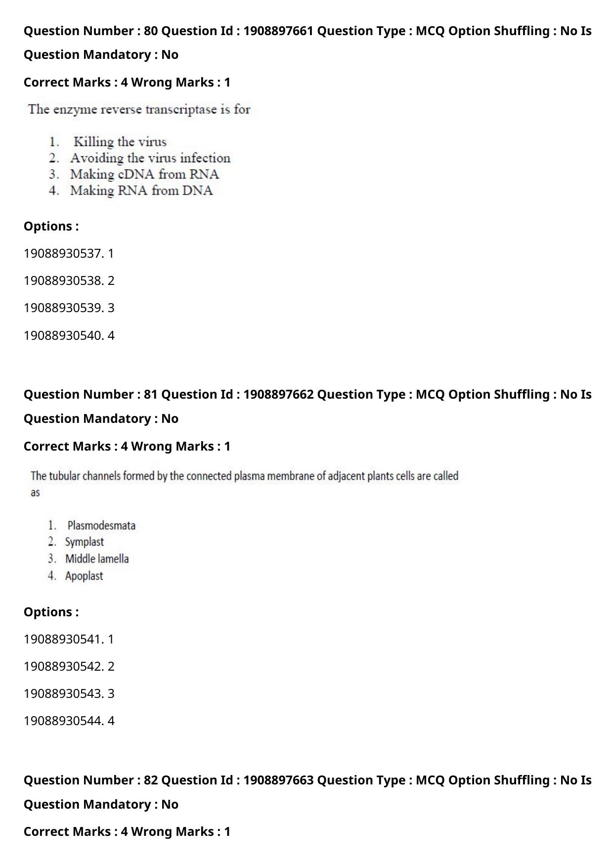 ICAR AIEEA PG 2021 PLANT BIOTECHNOLOGY Question Paper - Page 45