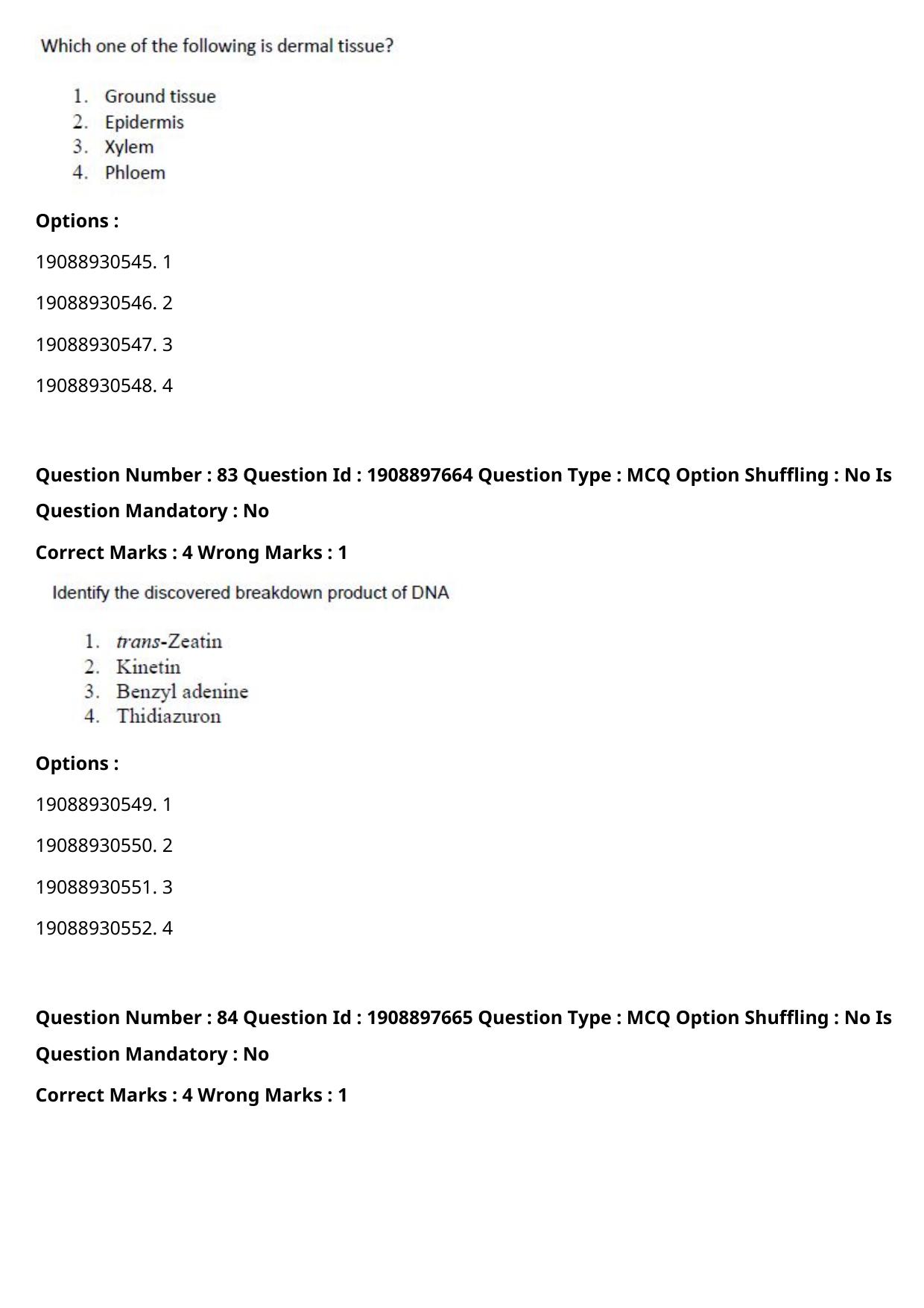 ICAR AIEEA PG 2021 PLANT BIOTECHNOLOGY Question Paper - Page 46