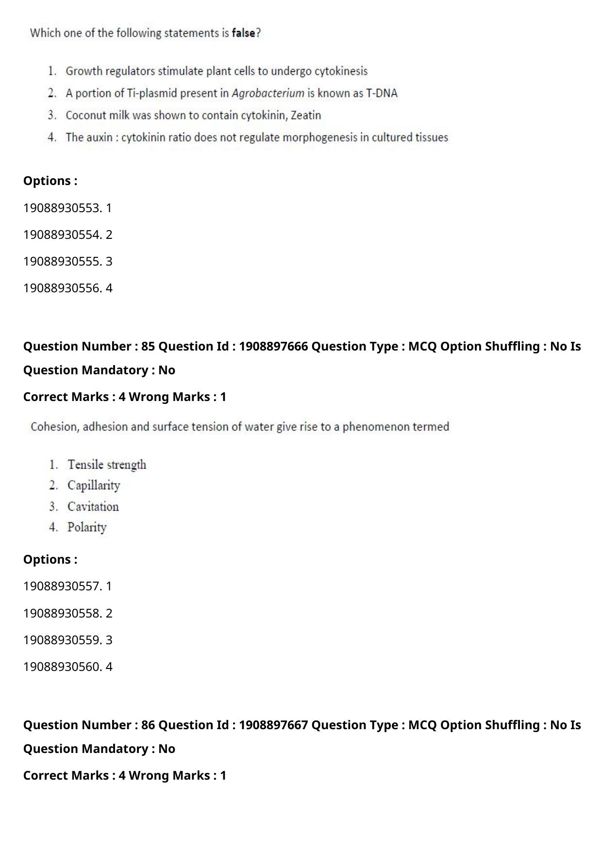 ICAR AIEEA PG 2021 PLANT BIOTECHNOLOGY Question Paper - Page 47