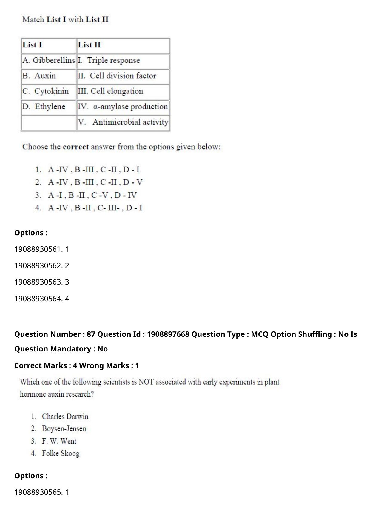 ICAR AIEEA PG 2021 PLANT BIOTECHNOLOGY Question Paper - Page 48