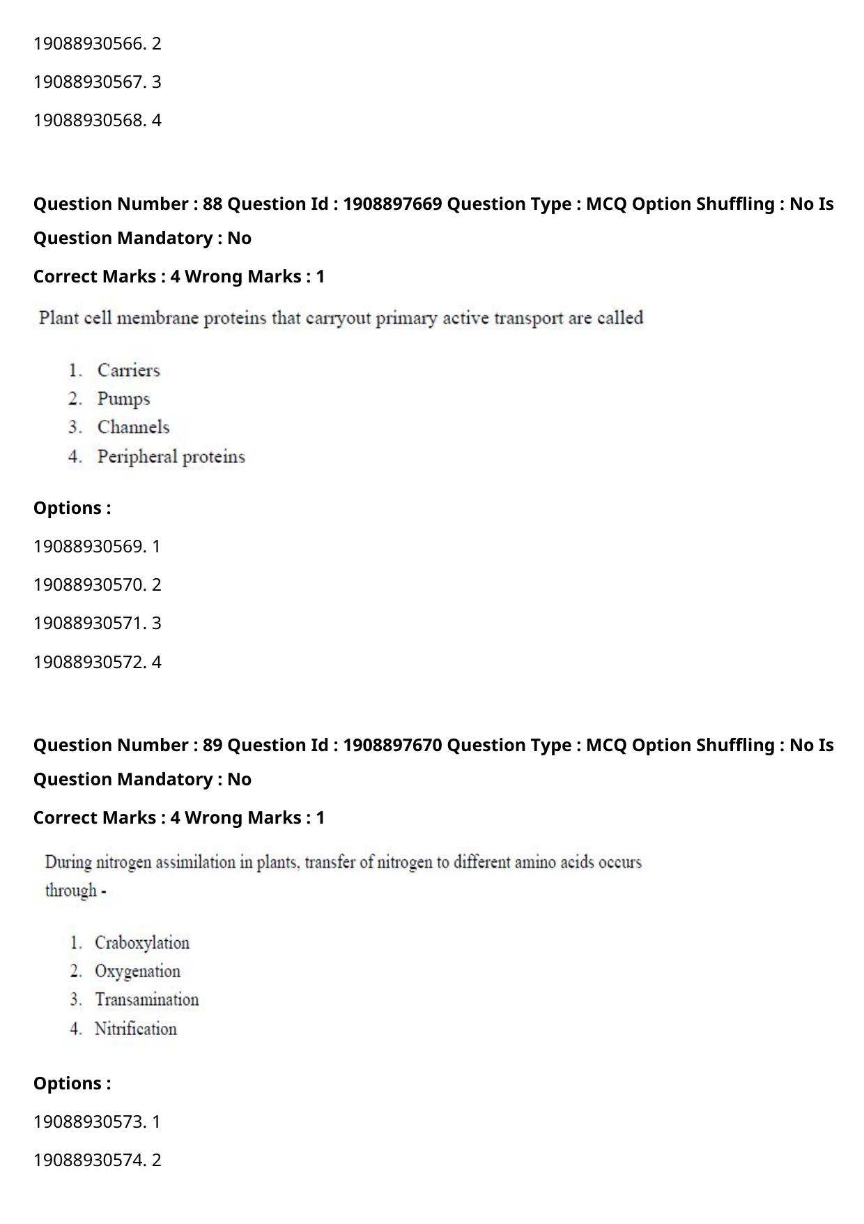 ICAR AIEEA PG 2021 PLANT BIOTECHNOLOGY Question Paper - Page 49