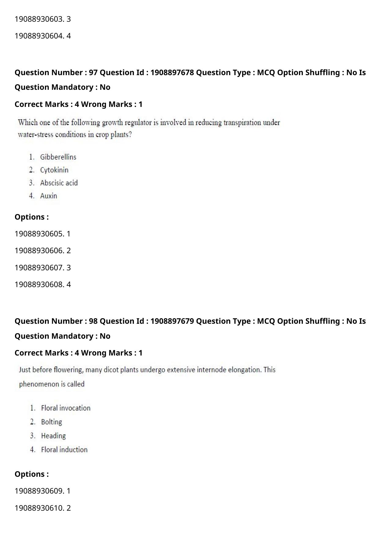 ICAR AIEEA PG 2021 PLANT BIOTECHNOLOGY Question Paper - Page 54