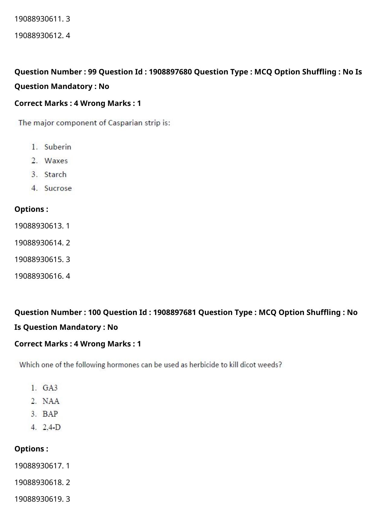 ICAR AIEEA PG 2021 PLANT BIOTECHNOLOGY Question Paper - Page 55