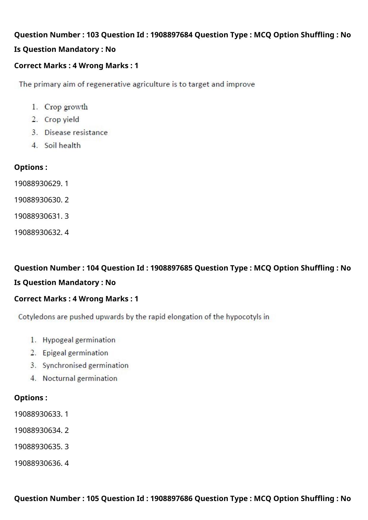 ICAR AIEEA PG 2021 PLANT BIOTECHNOLOGY Question Paper - Page 57
