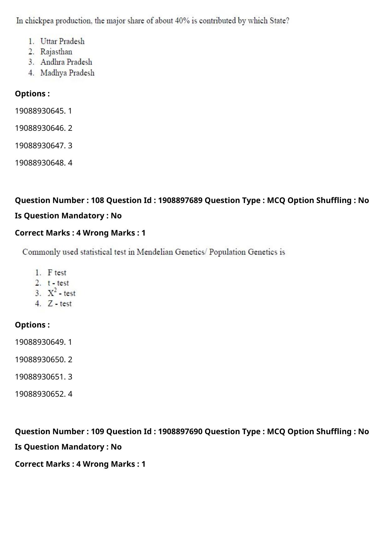 ICAR AIEEA PG 2021 PLANT BIOTECHNOLOGY Question Paper - Page 59