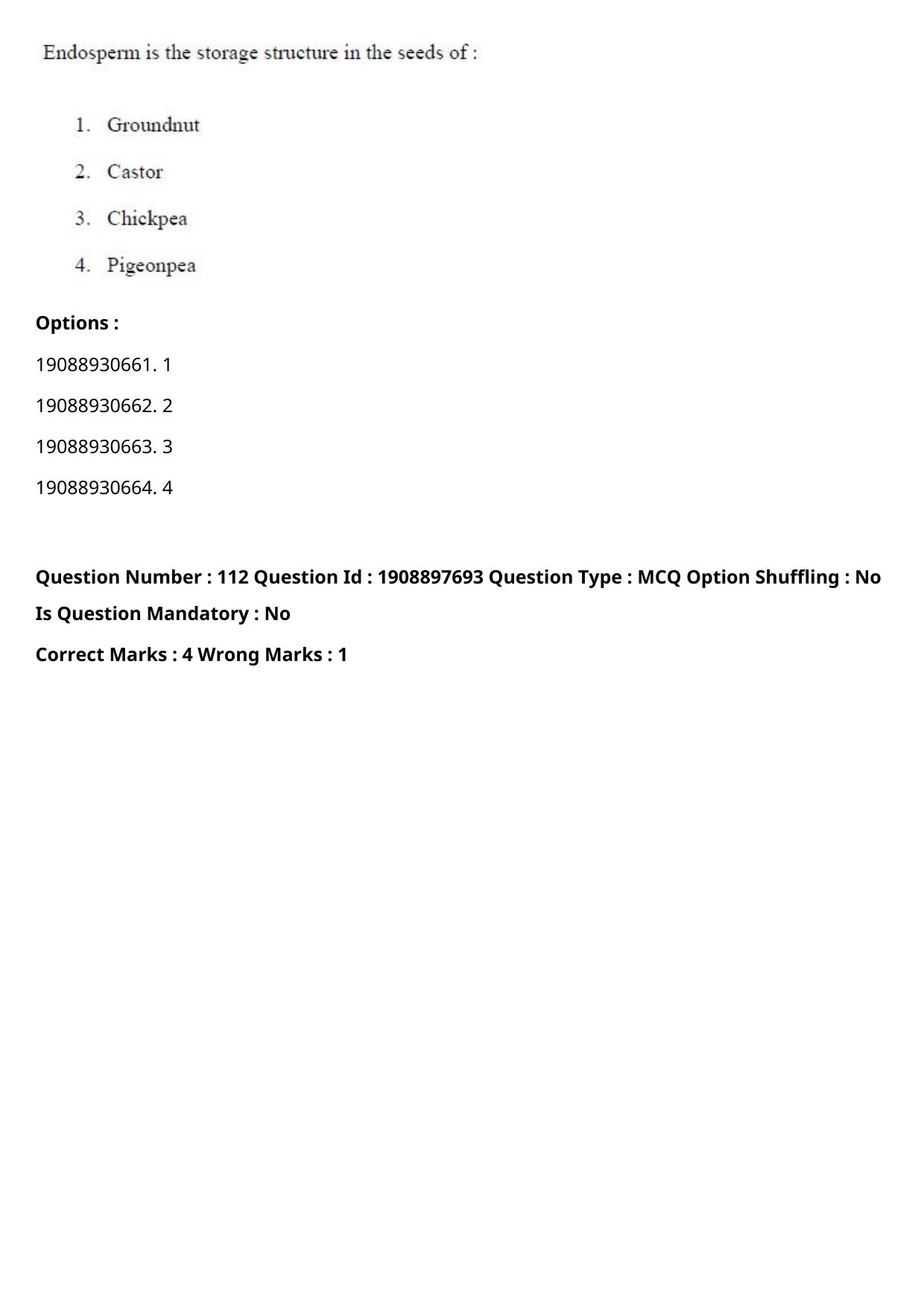 ICAR AIEEA PG 2021 PLANT BIOTECHNOLOGY Question Paper - Page 61