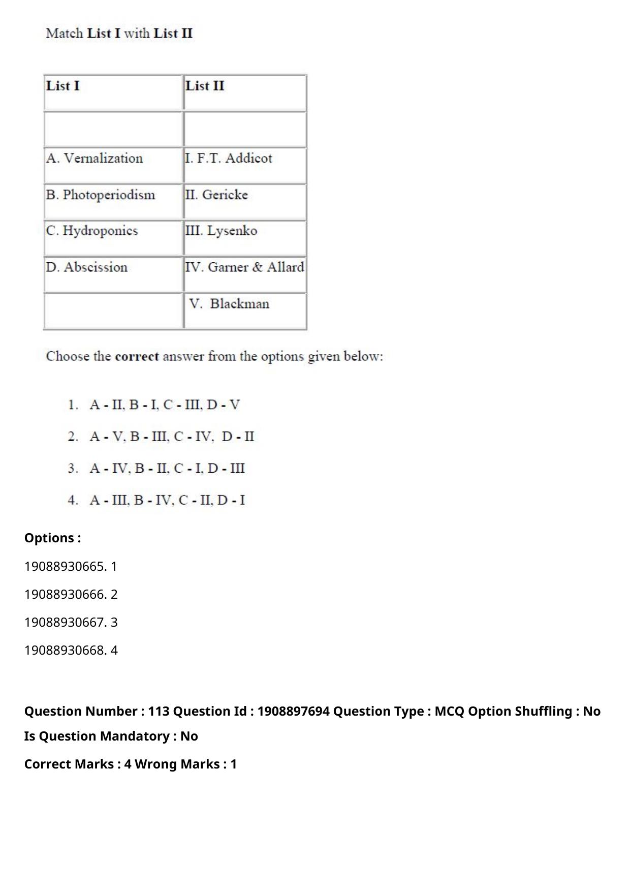 ICAR AIEEA PG 2021 PLANT BIOTECHNOLOGY Question Paper - Page 62