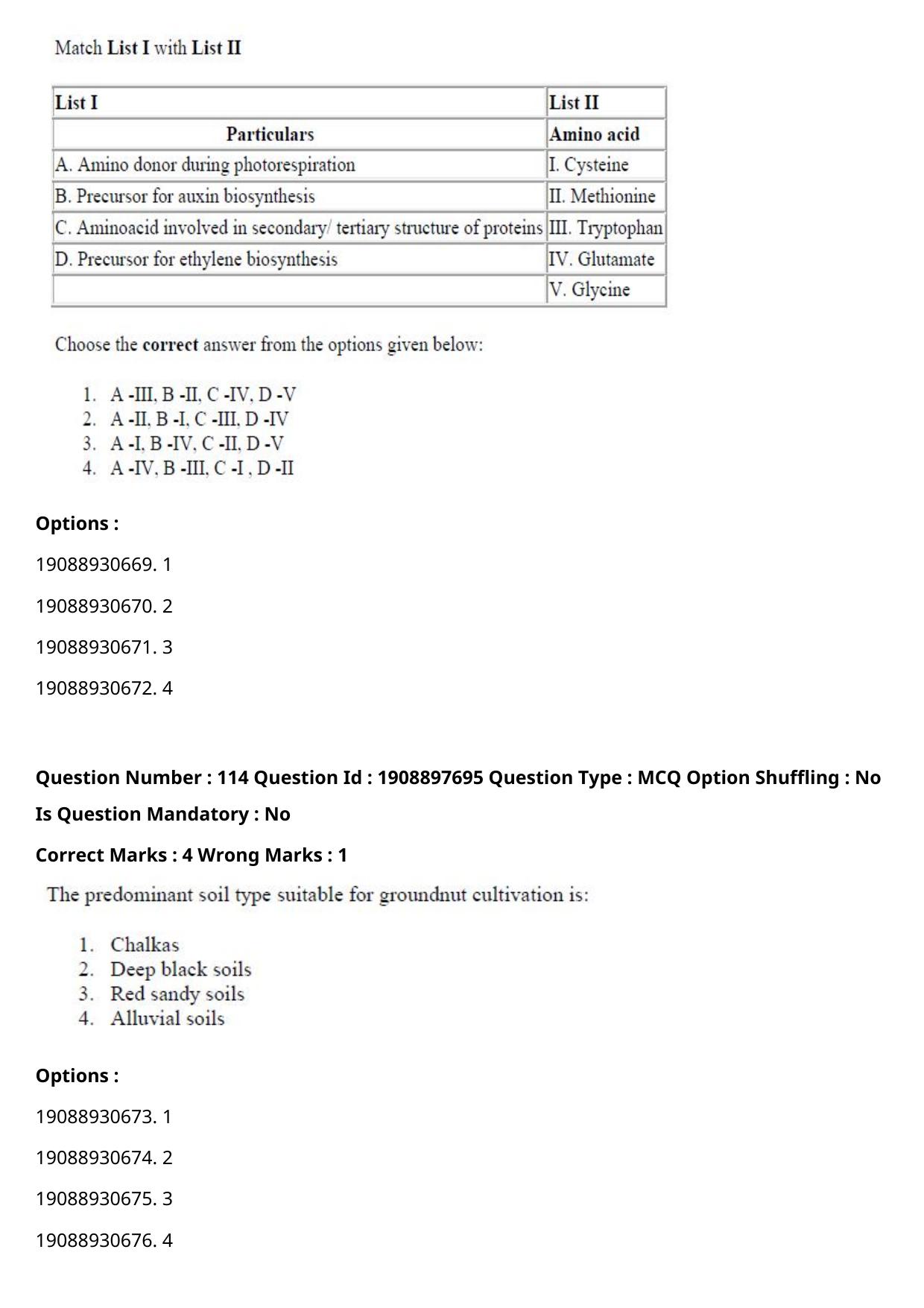ICAR AIEEA PG 2021 PLANT BIOTECHNOLOGY Question Paper - Page 63