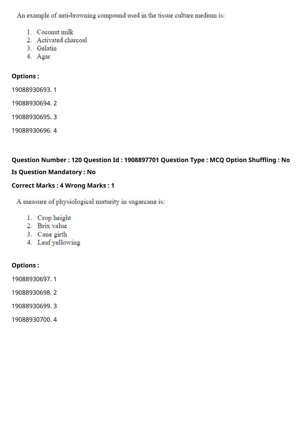 ICAR AIEEA PG 2021 PLANT BIOTECHNOLOGY Question Paper - Page 66